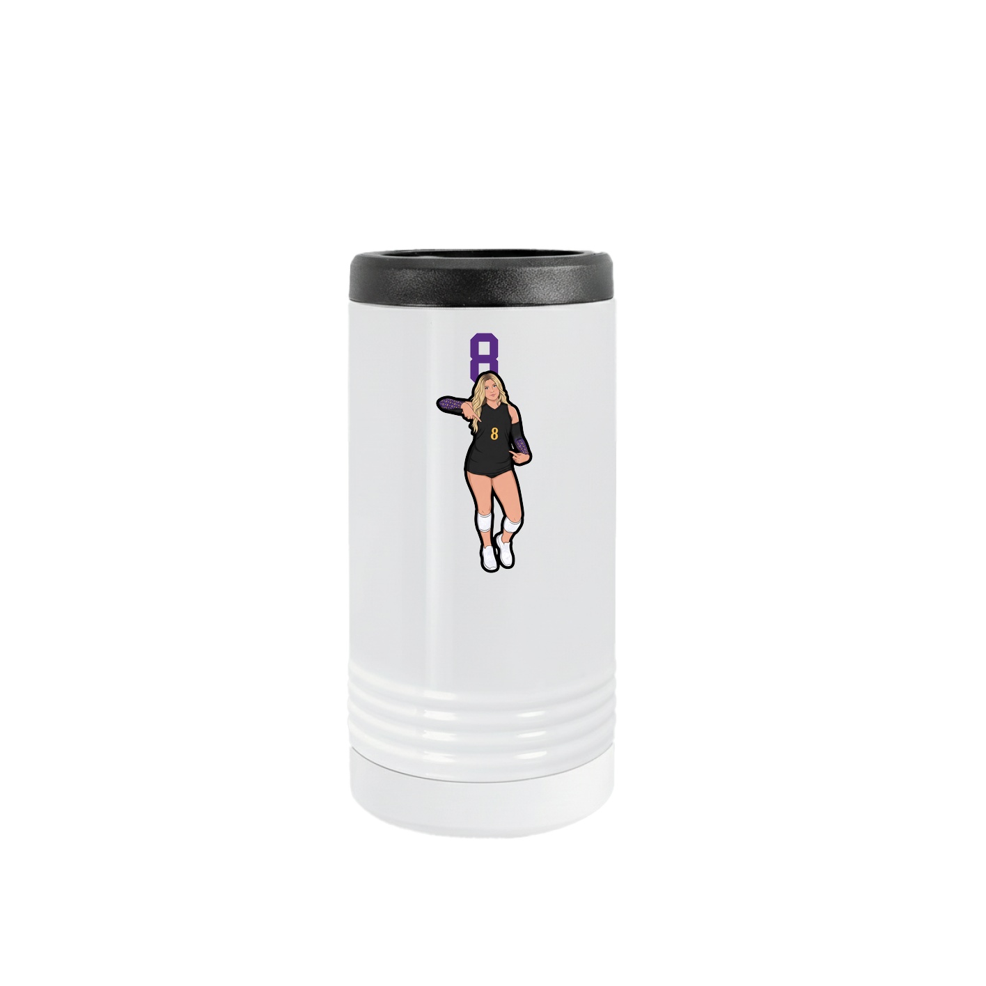 Slim Beverage Holder — Number Top in White