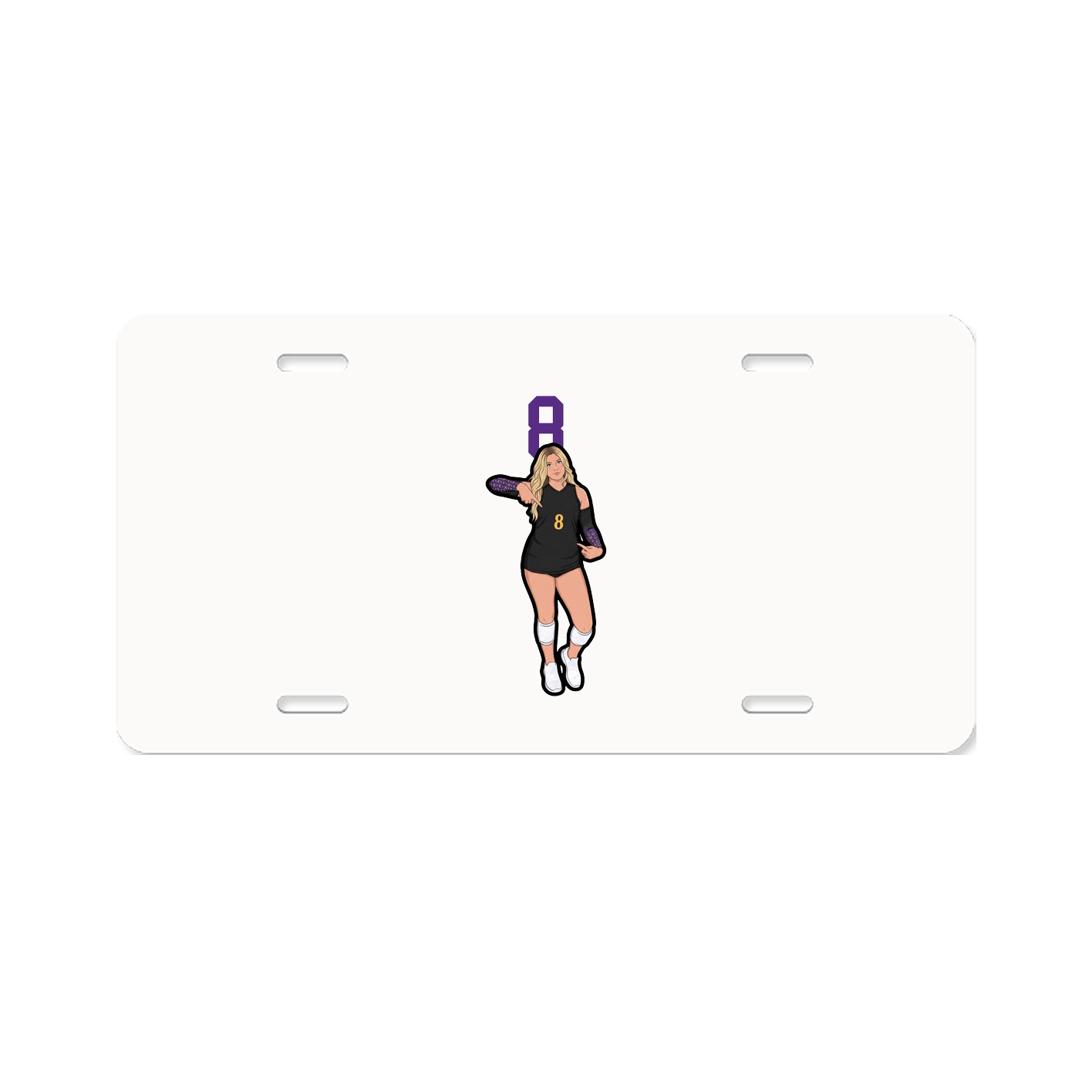 License Plate — Number Top in Classic