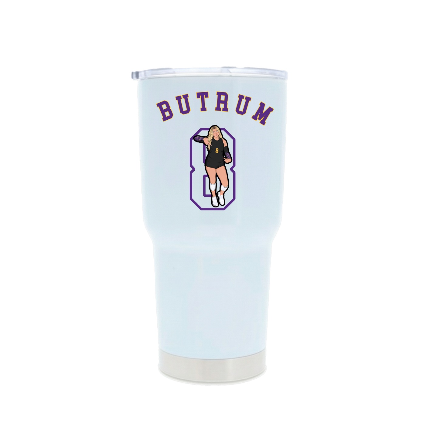 30oz Stainless Steel Tumbler — Shirsey Arch in White