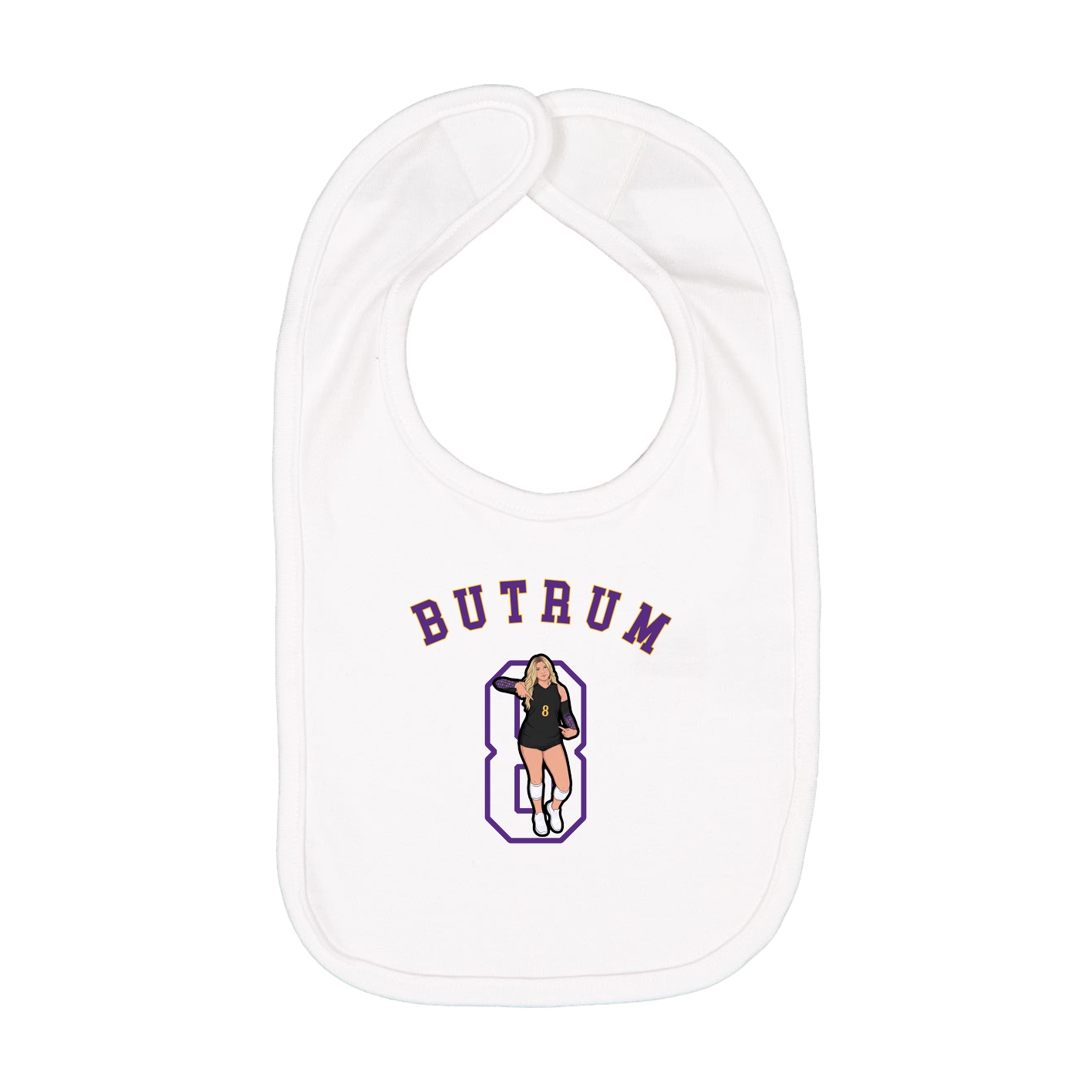 Infant Bib — Shirsey Arch in White