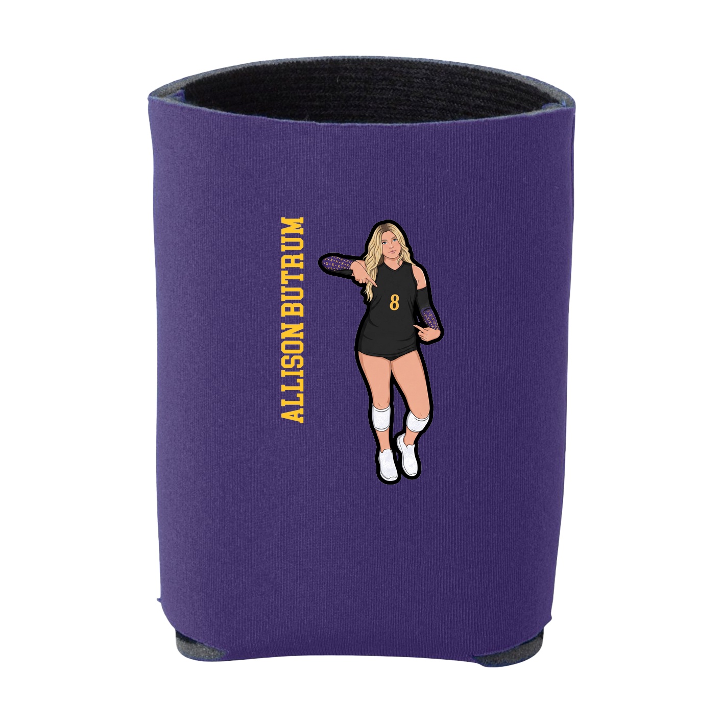 Can Holder — Name Vertical in Purple
