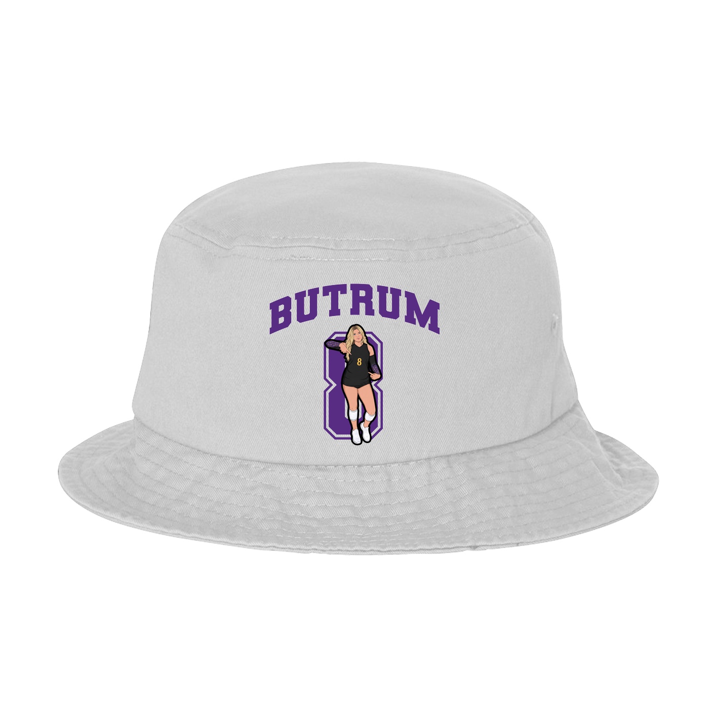 Bucket Cap — Number in White