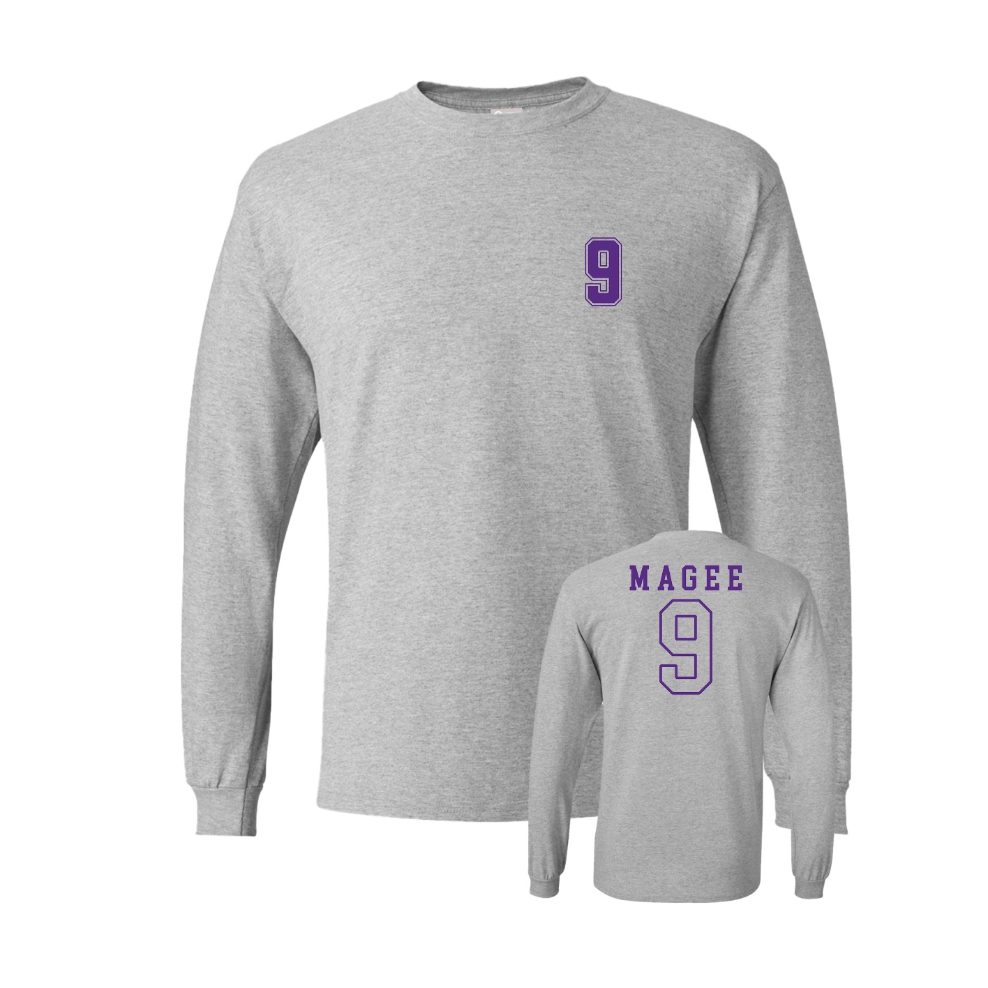 Long Sleeve Tee — Chest Back in Grey