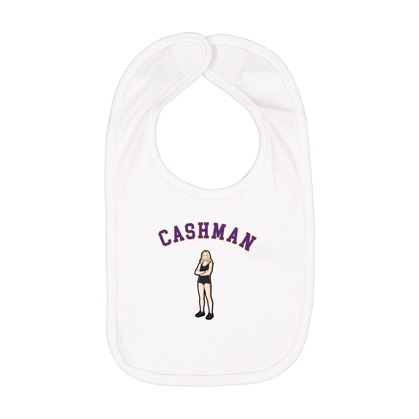 Infant Bib — Shirsey Arch in White
