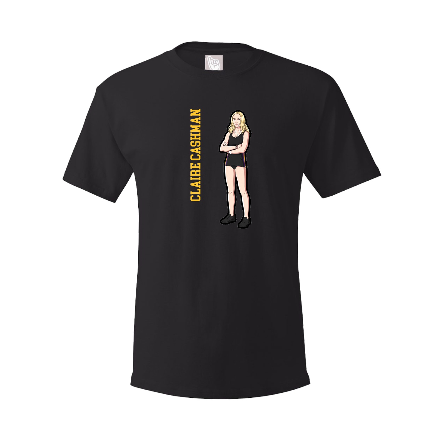 Tee — Name Vertical in Black