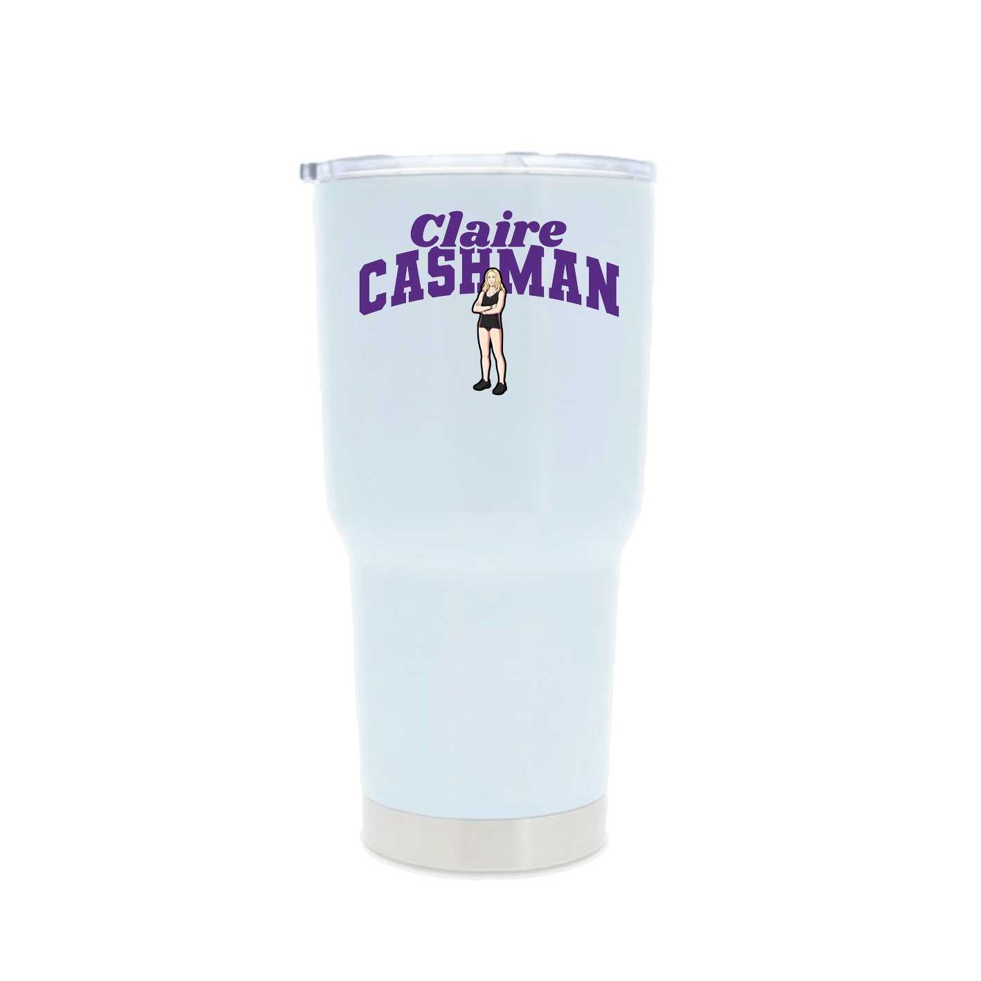 30oz Stainless Steel Tumbler — Signature Arch in White