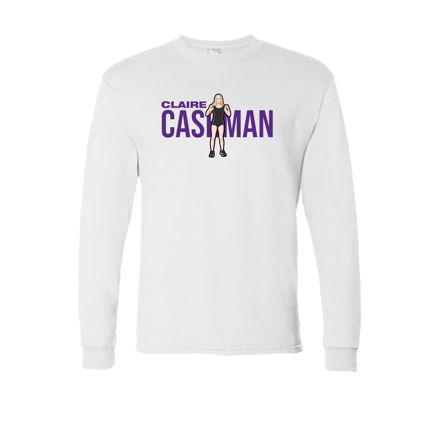 Long Sleeve Tee — Player Name in White