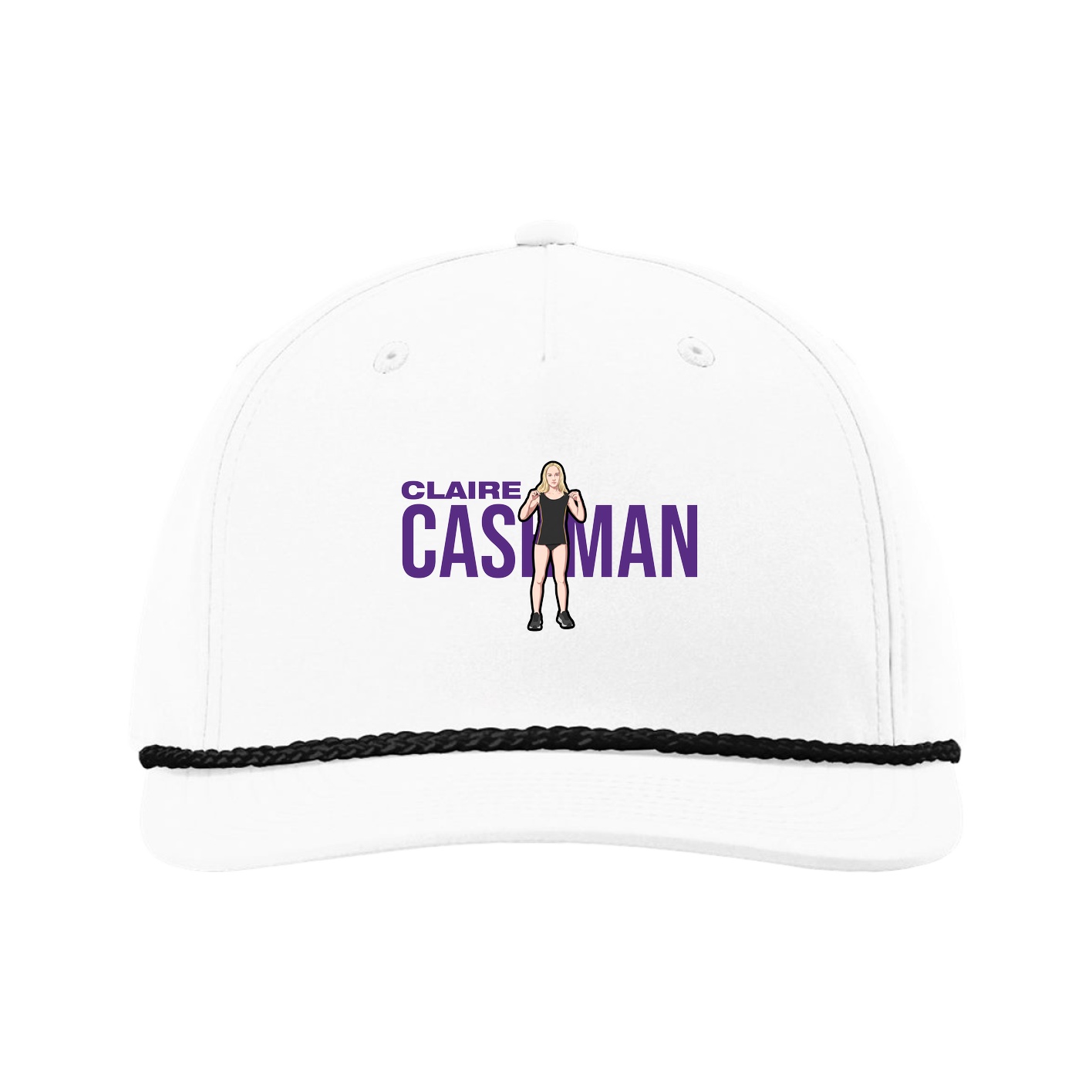 Five-Panel Classic Rope Cap — Player Name in White