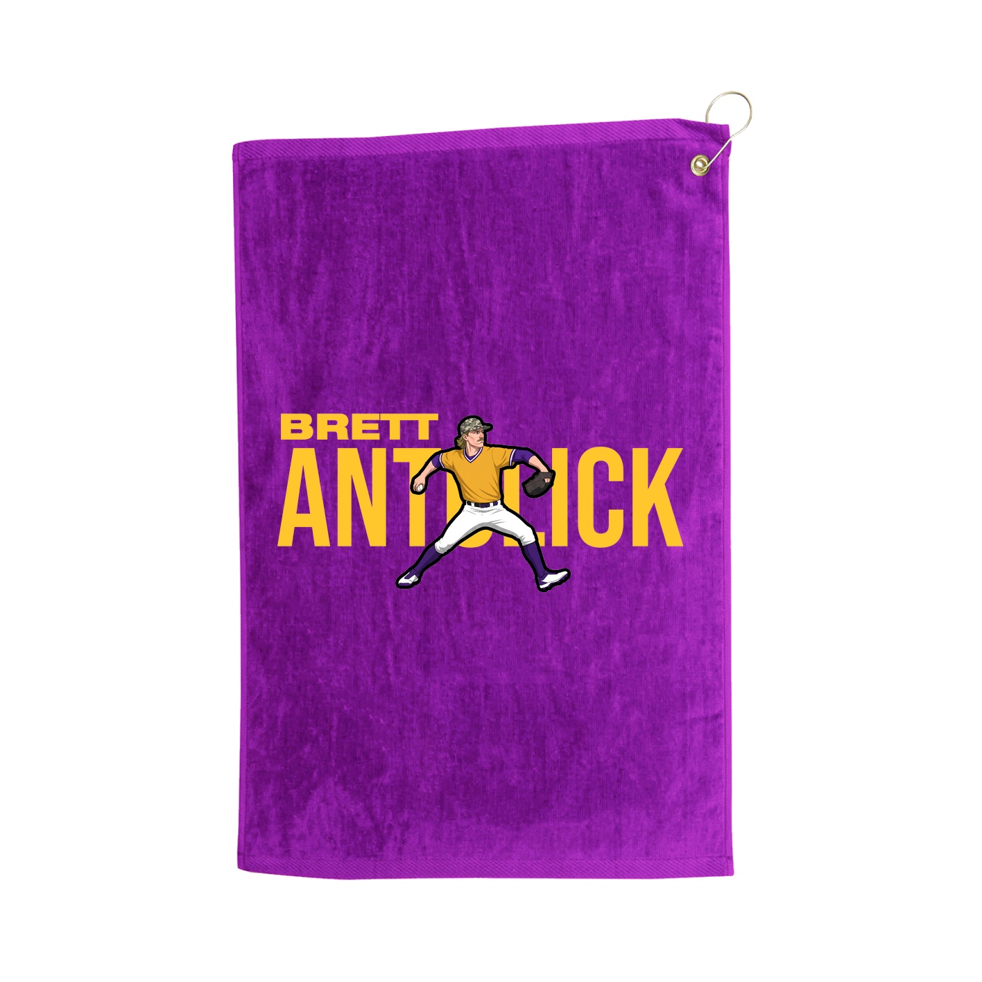Golf Towel — Player Name in Purple