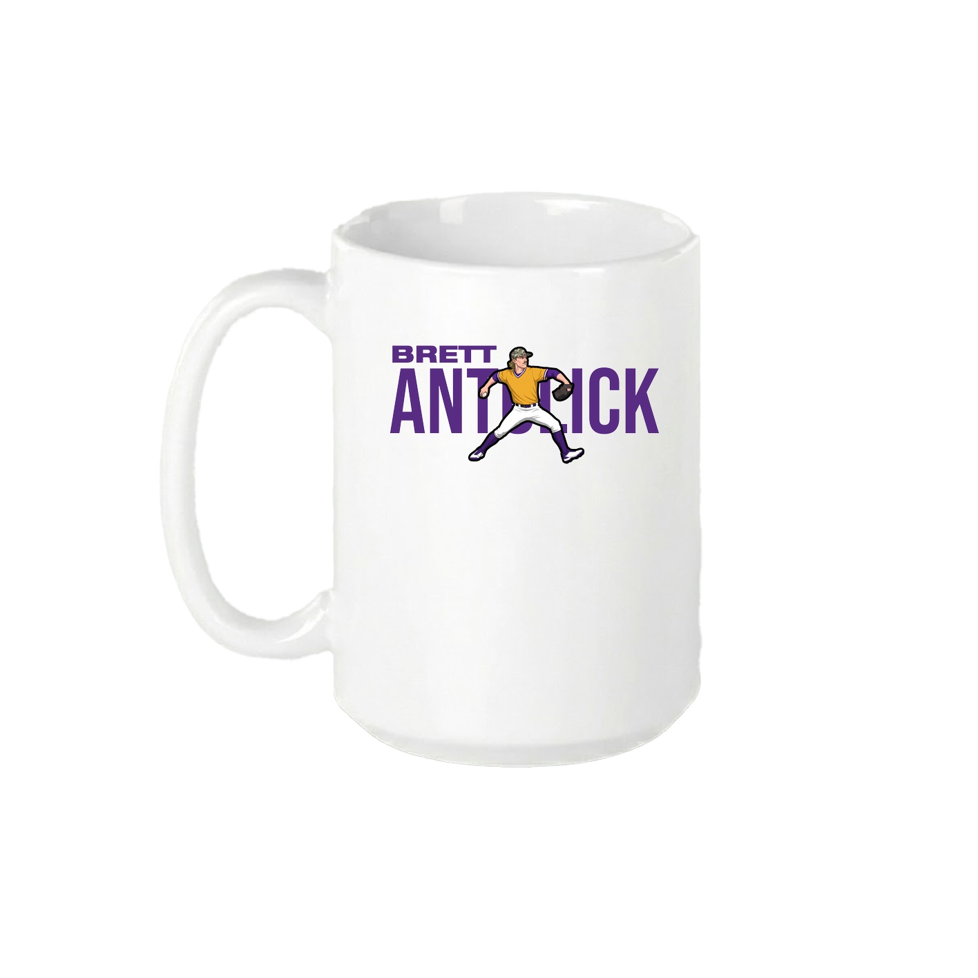 15oz Coffee Mug — Player Name in White