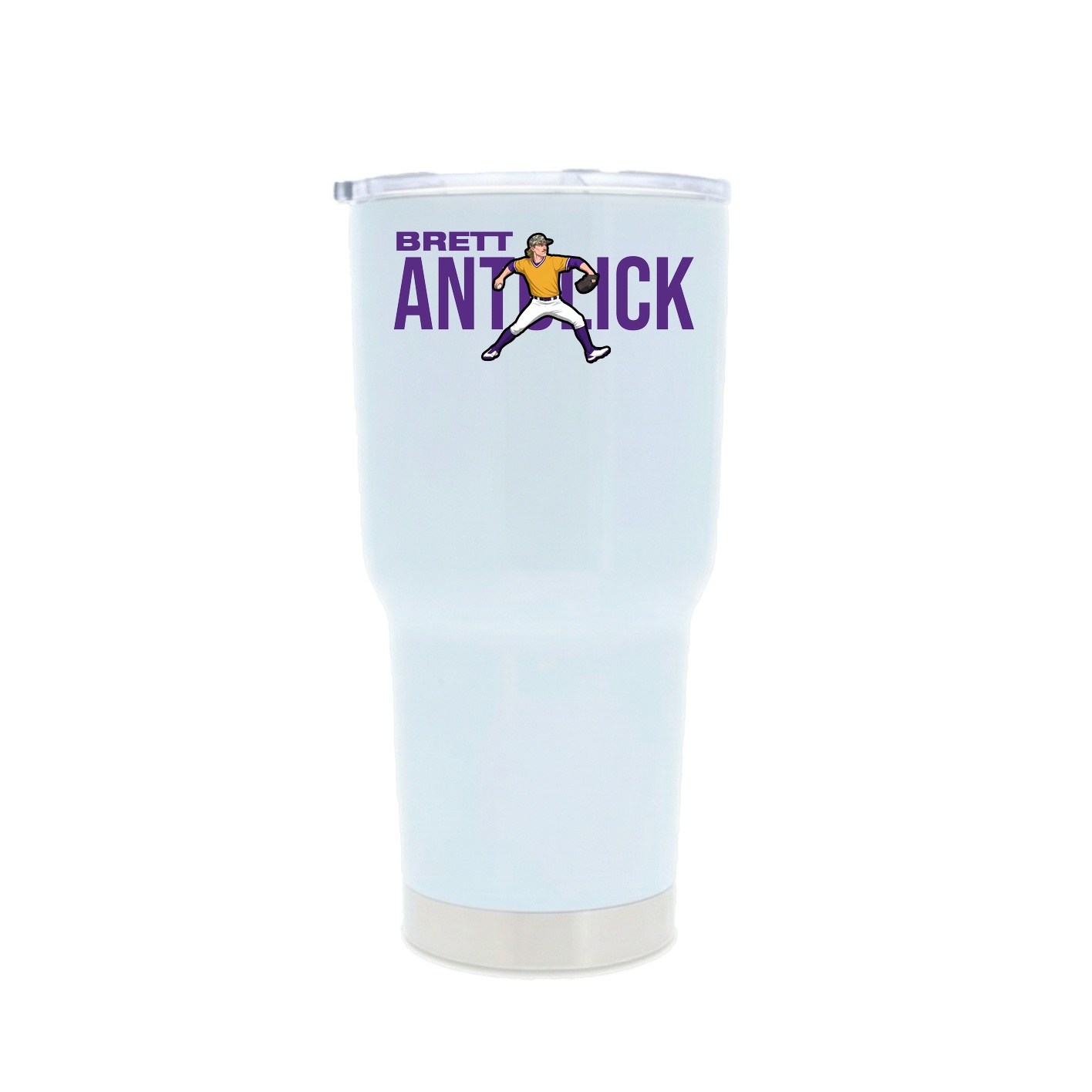 30oz Stainless Steel Tumbler — Player Name in White