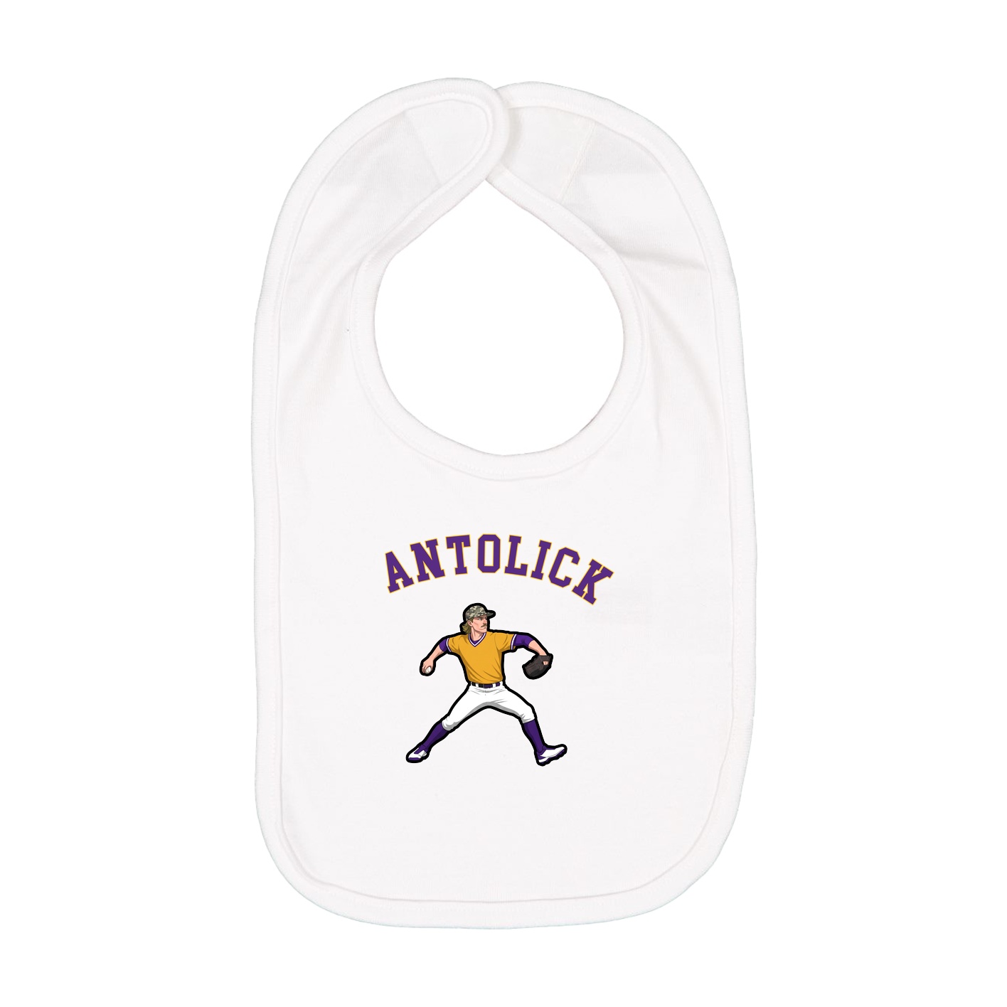 Infant Bib — Shirsey Arch in White