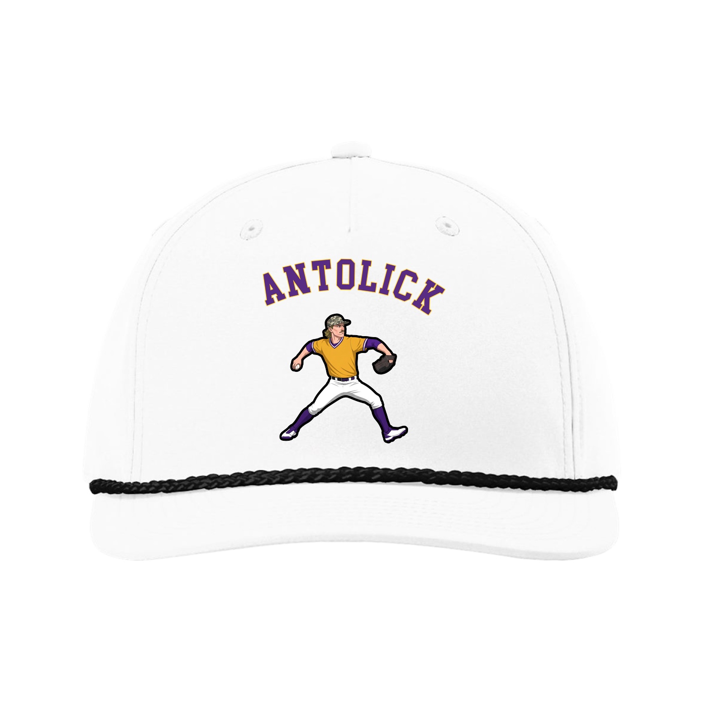 Five-Panel Classic Rope Cap — Shirsey Arch in White