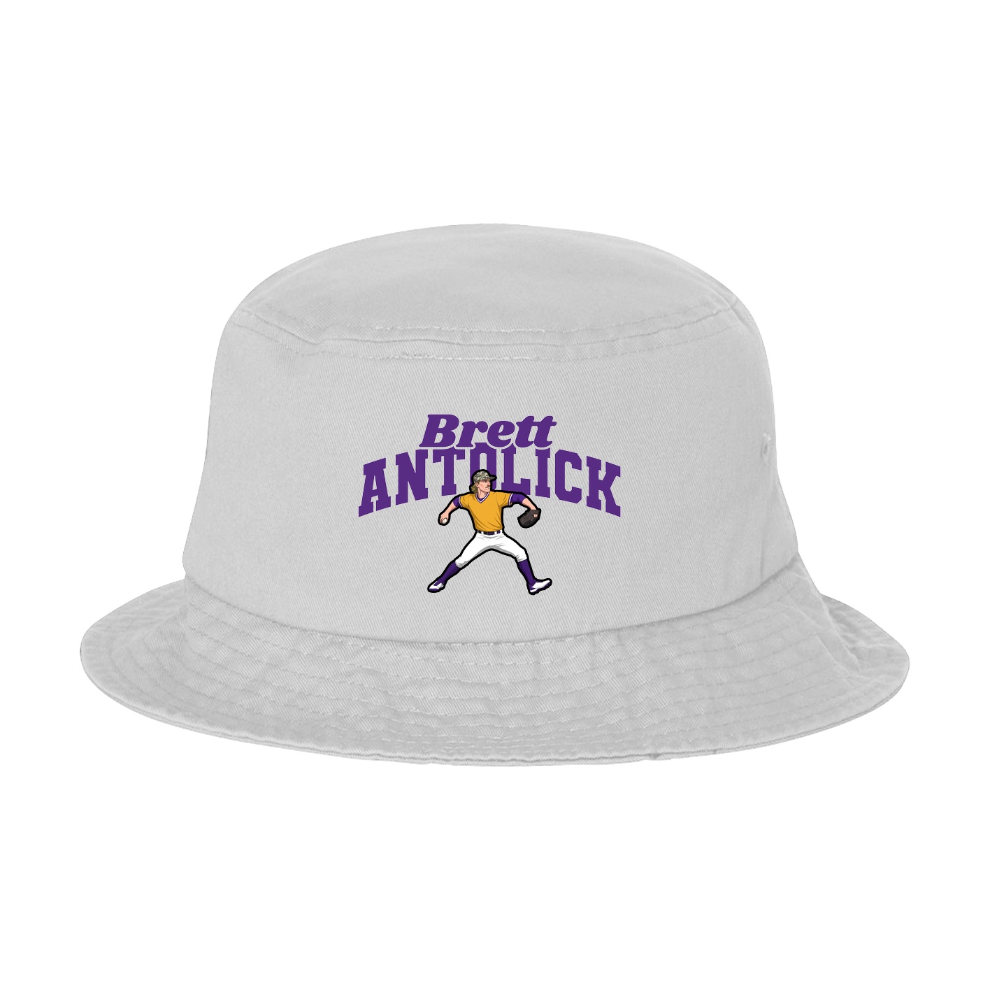 Bucket Cap — Signature Arch in White