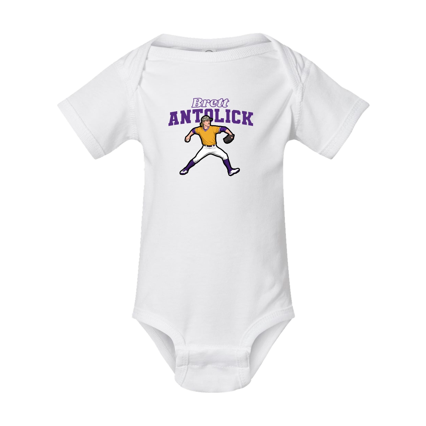 Baby Onesie — Name Arch in White