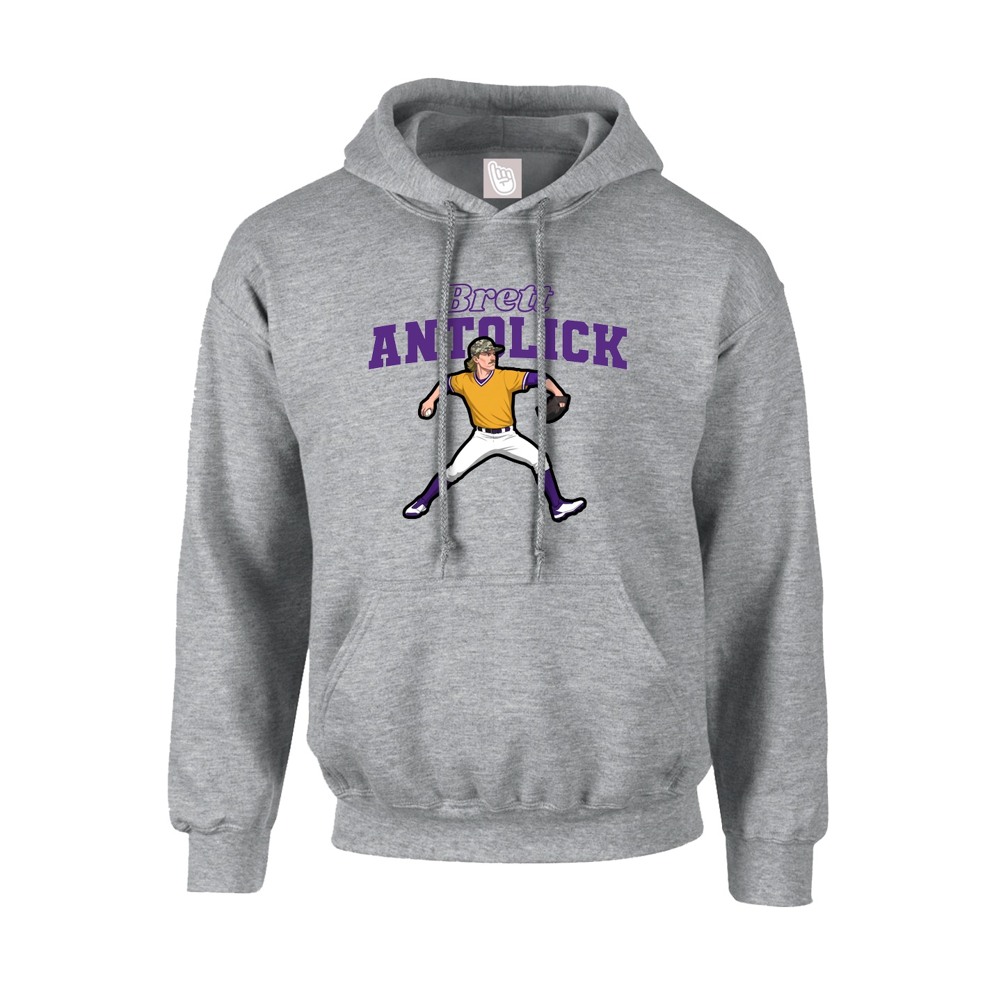 Youth Hoodie — Name Arch in Grey
