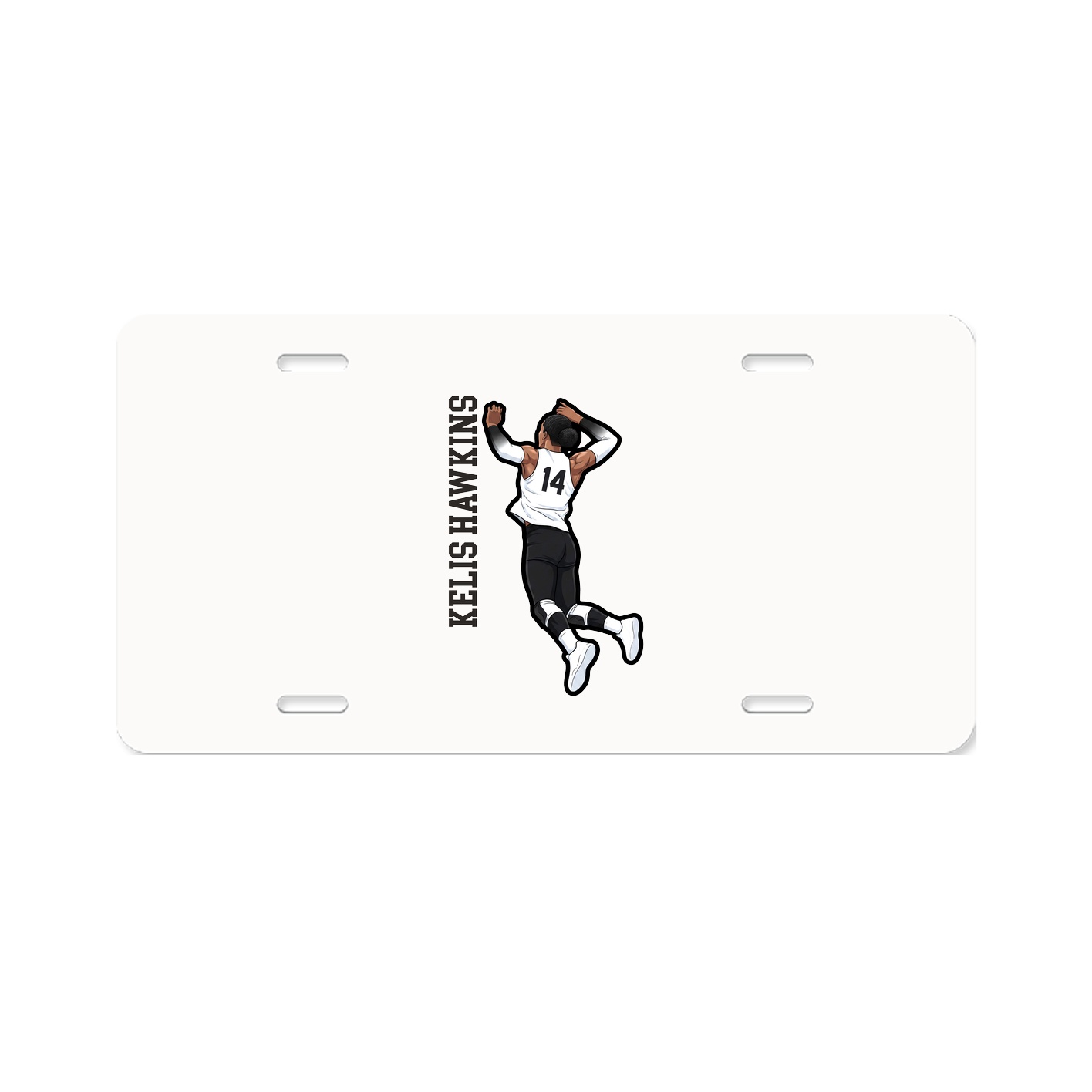 License Plate — Name Vertical in Classic
