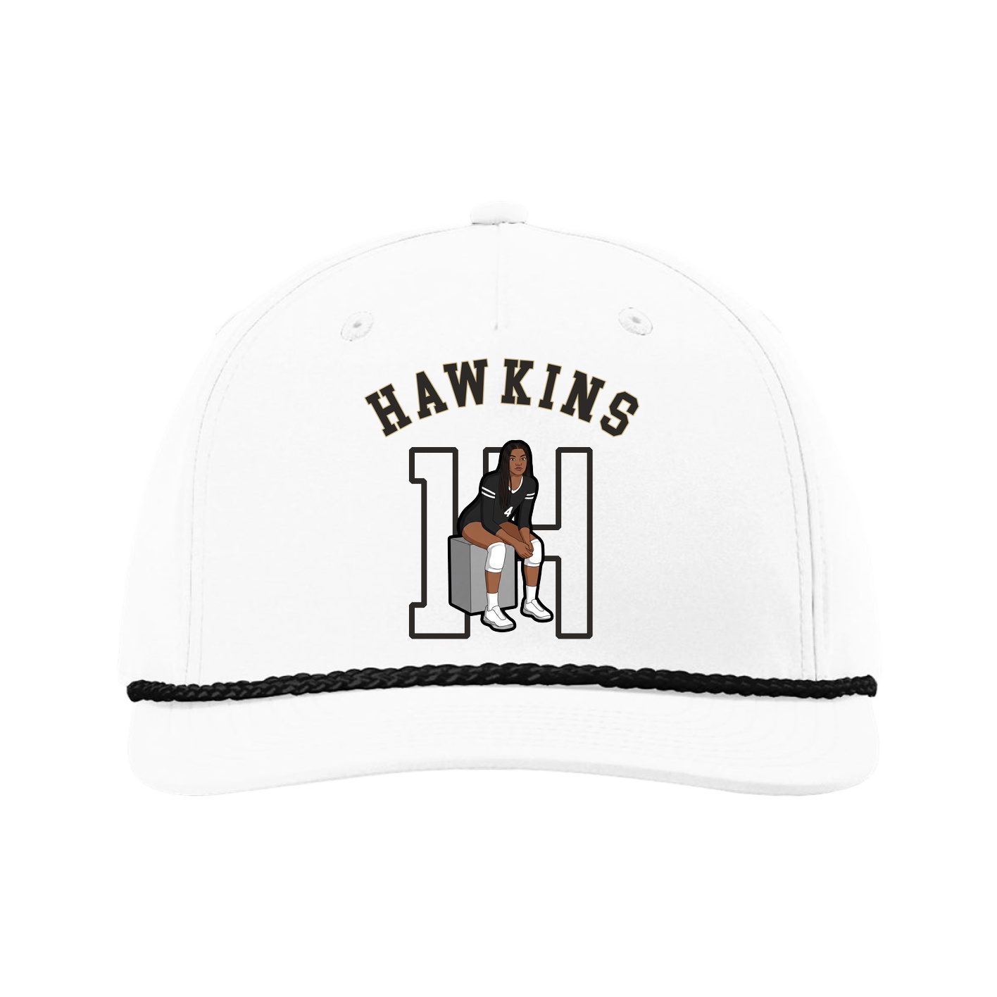 Five-Panel Classic Rope Cap — Shirsey Arch in White