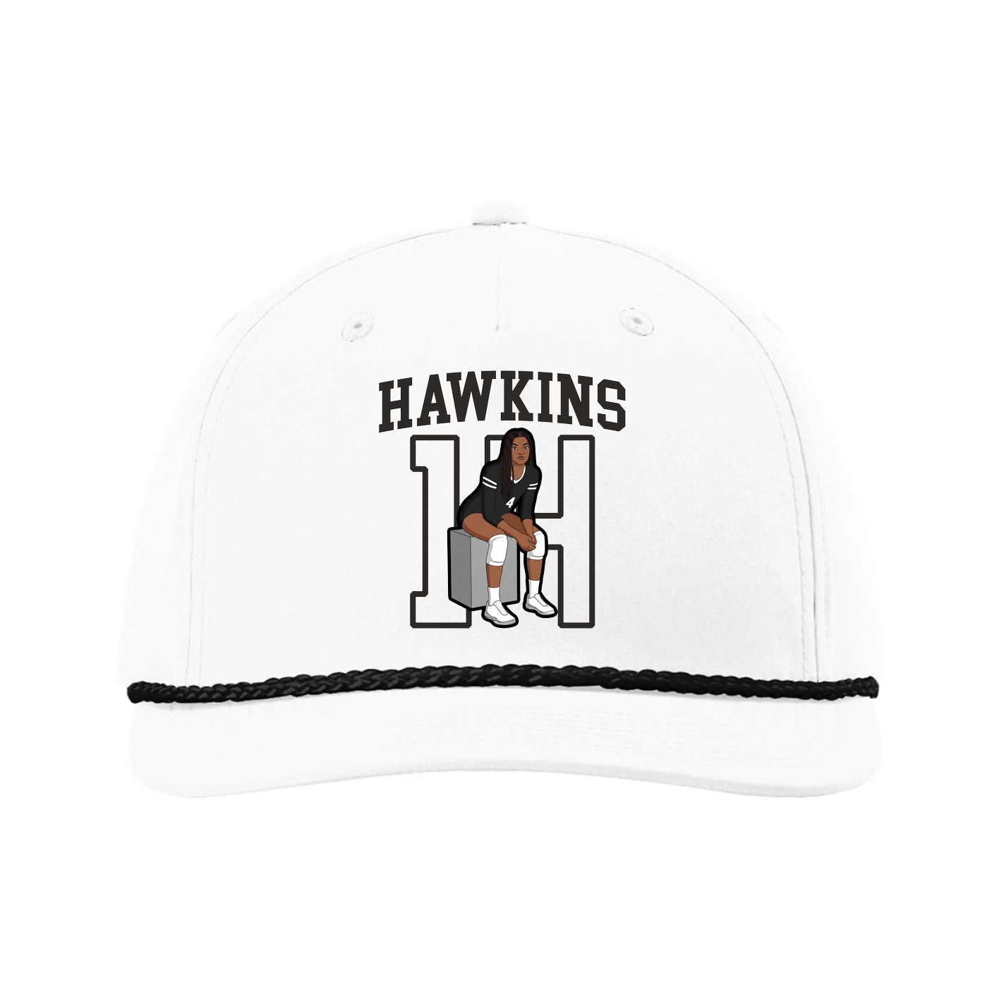 Five-Panel Classic Rope Cap — Shirsey in White