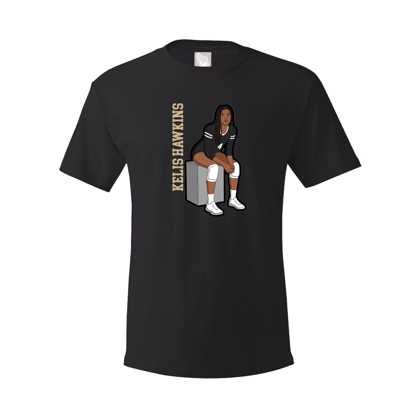 Tee — Name Vertical in Black