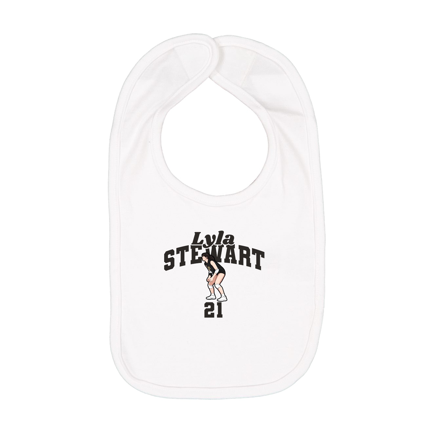 Infant Bib — Signature Arch in White