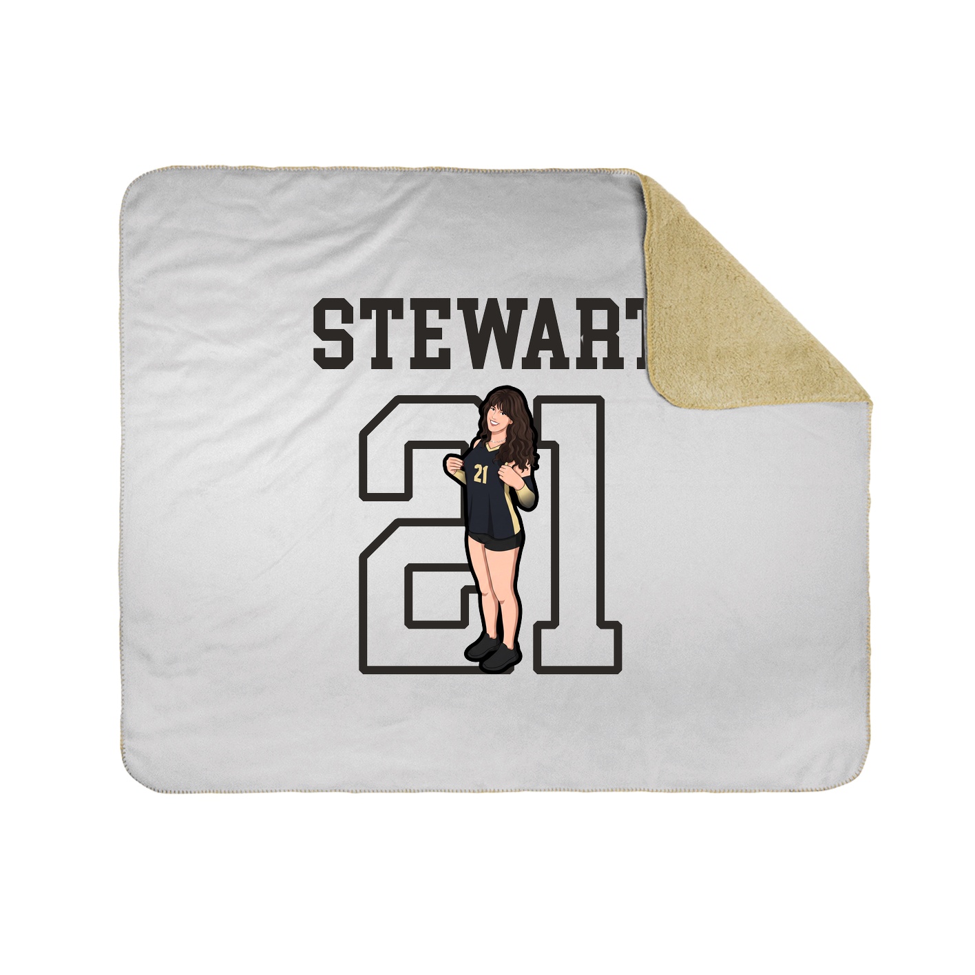 Throw Blanket — Shirsey in White