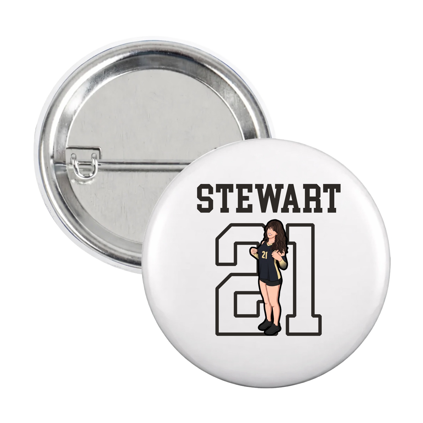 Game Day Button — Shirsey in White