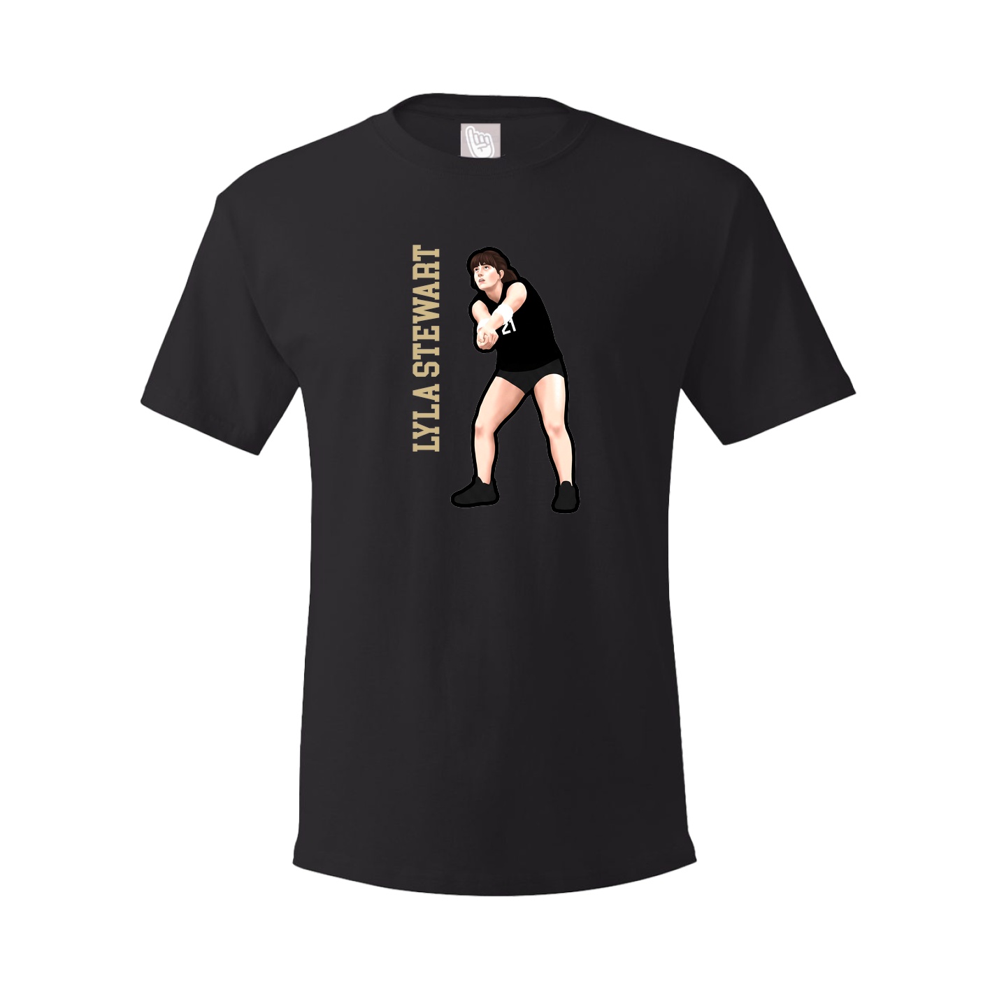 Tee — Name Vertical in Black