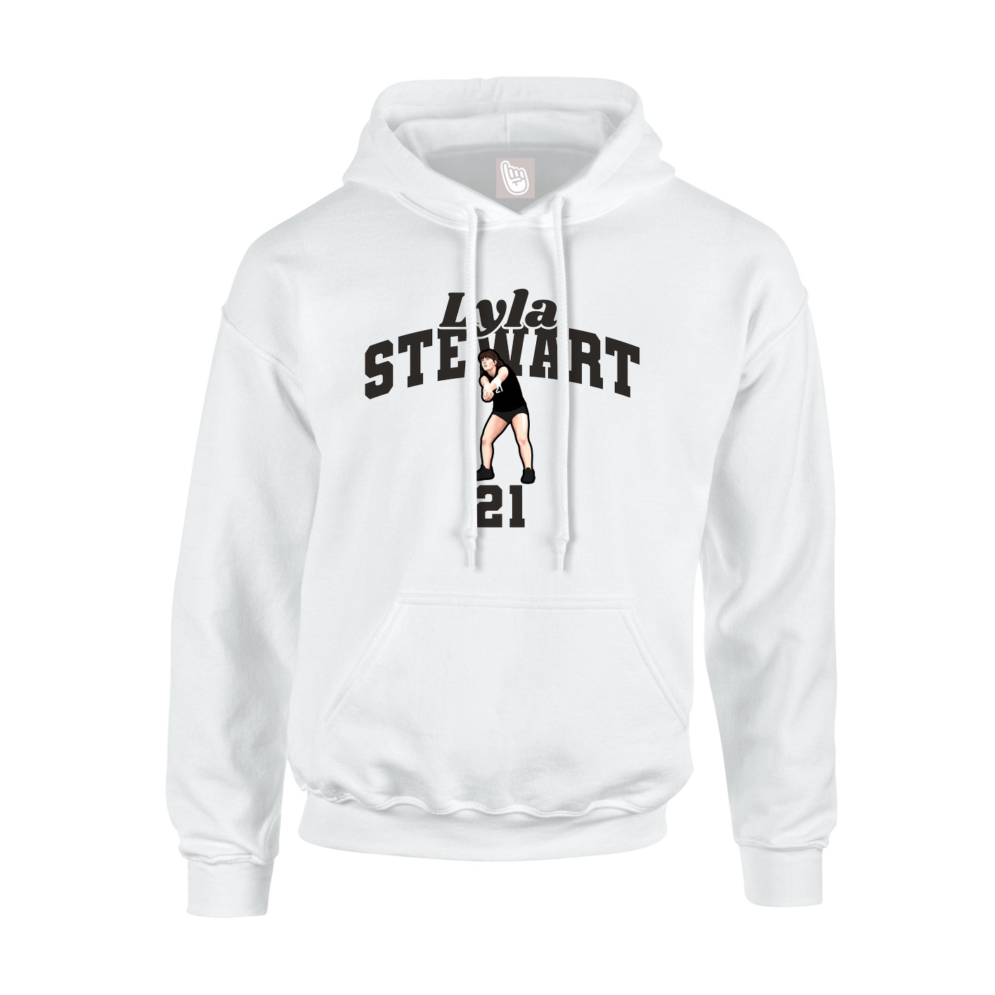 Youth Hoodie — Signature Arch in White