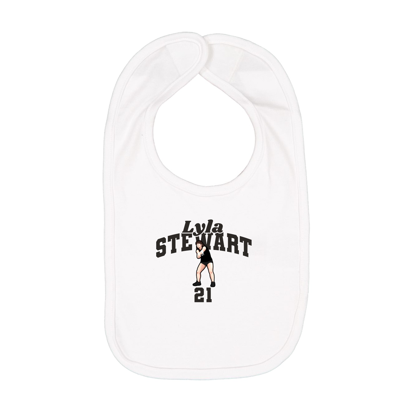 Infant Bib — Signature Arch in White