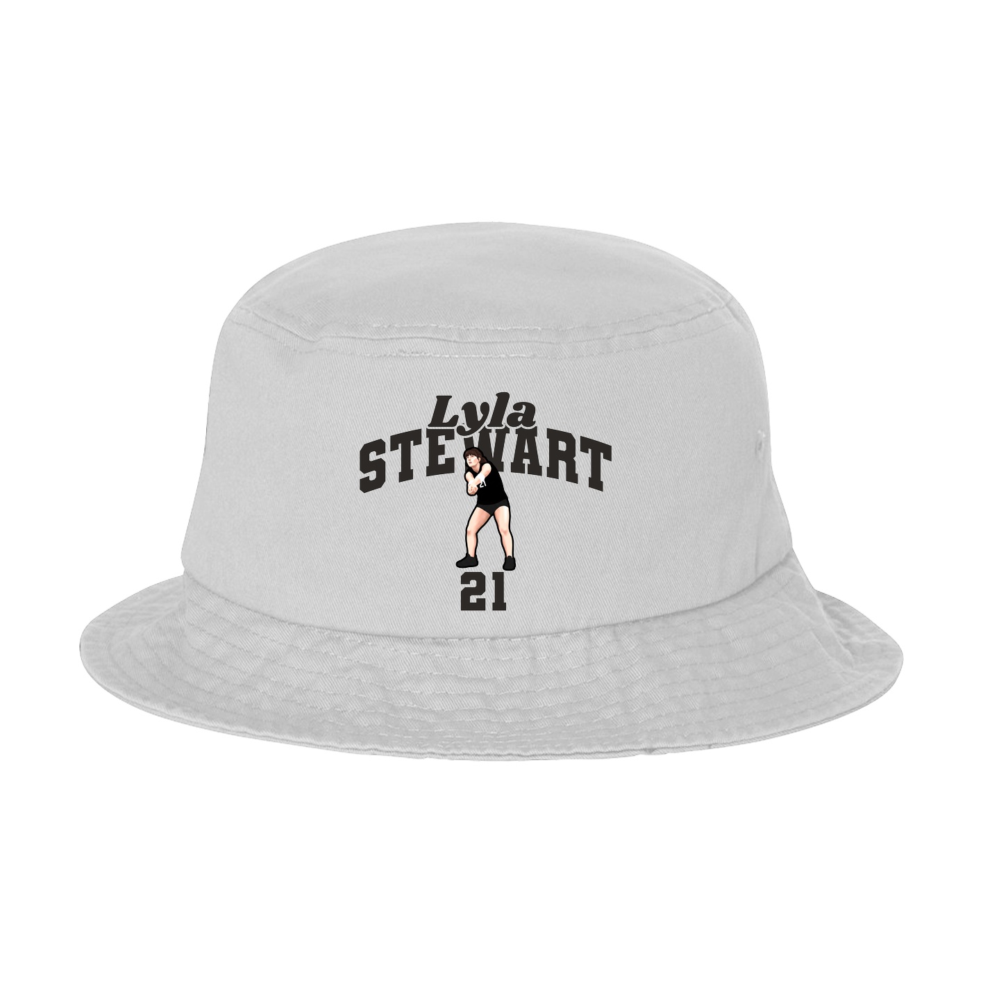Bucket Cap — Signature Arch in White