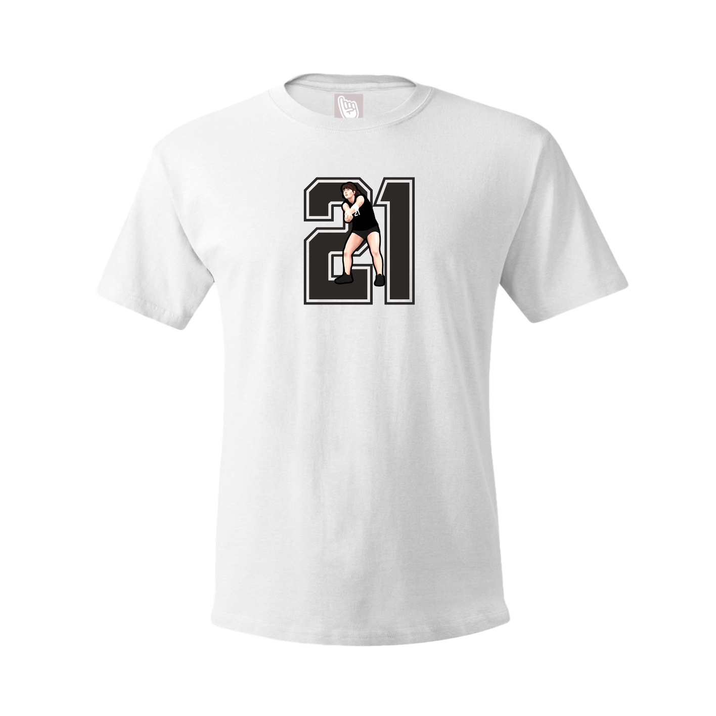 Youth Tee — Number in White