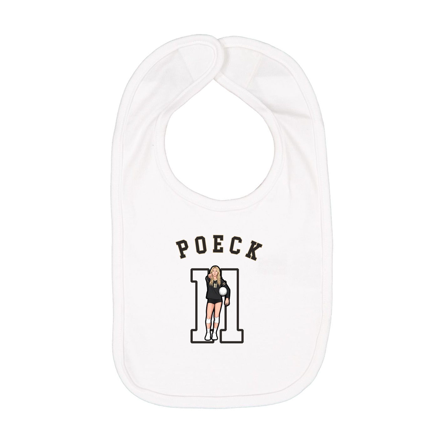 Infant Bib — Shirsey Arch in White