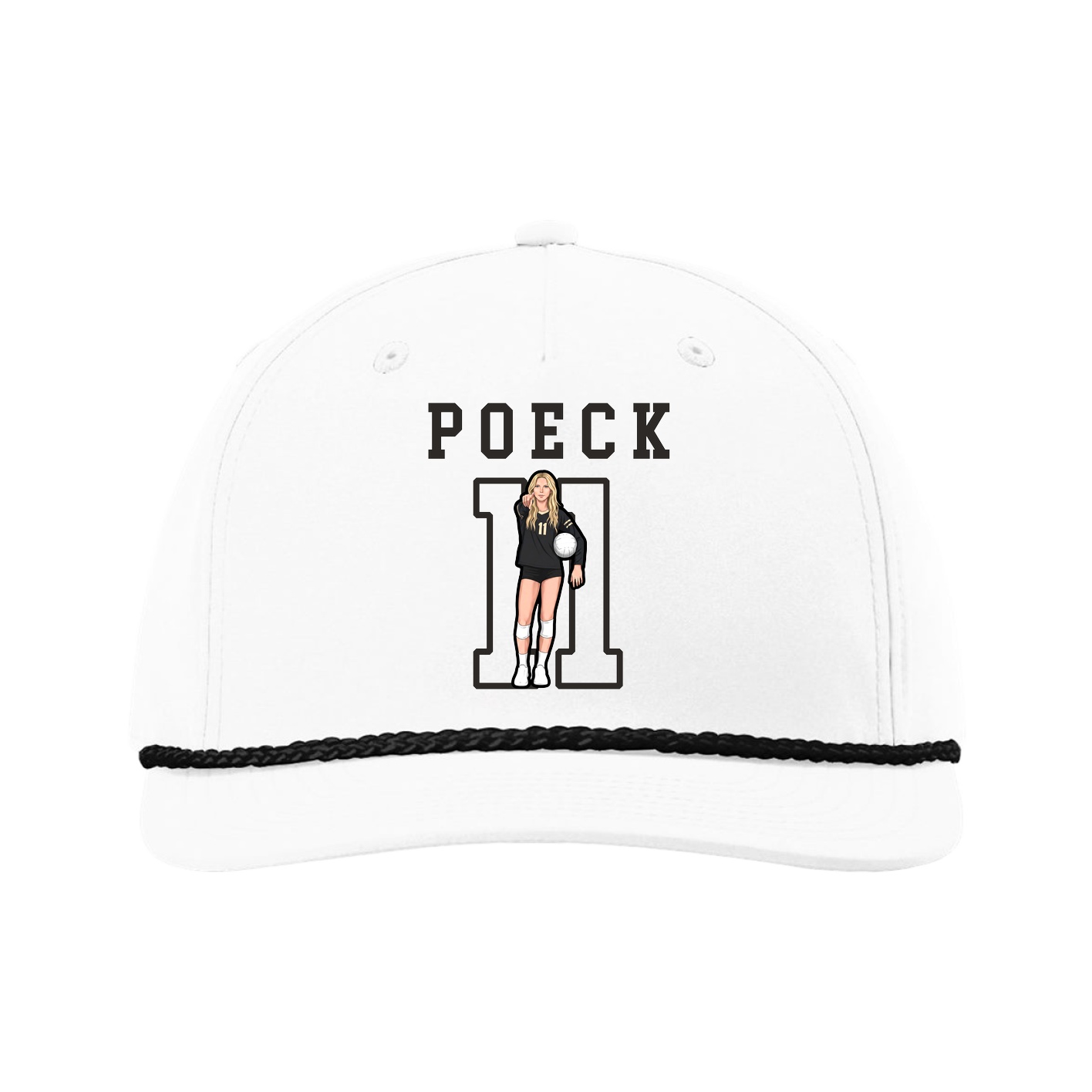 Five-Panel Classic Rope Cap — Shirsey in White
