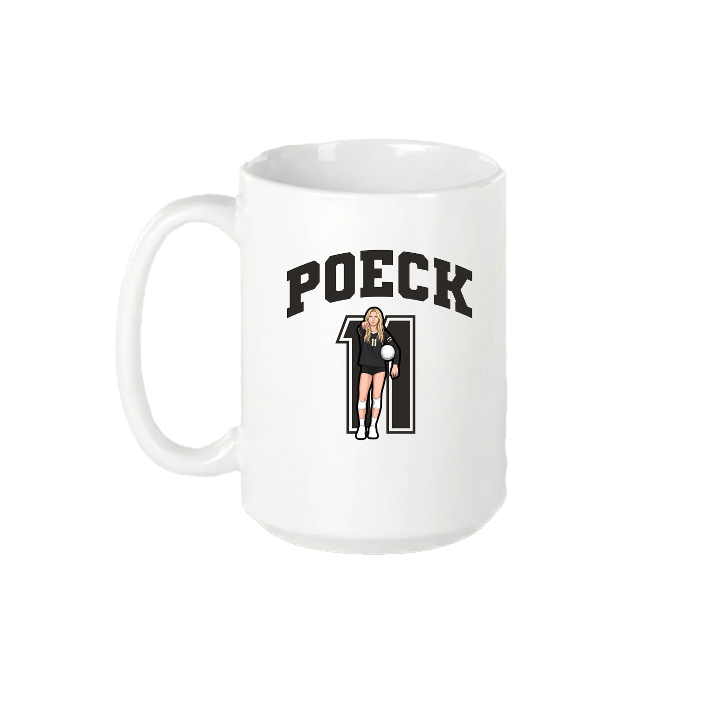 15oz Coffee Mug — Number in White