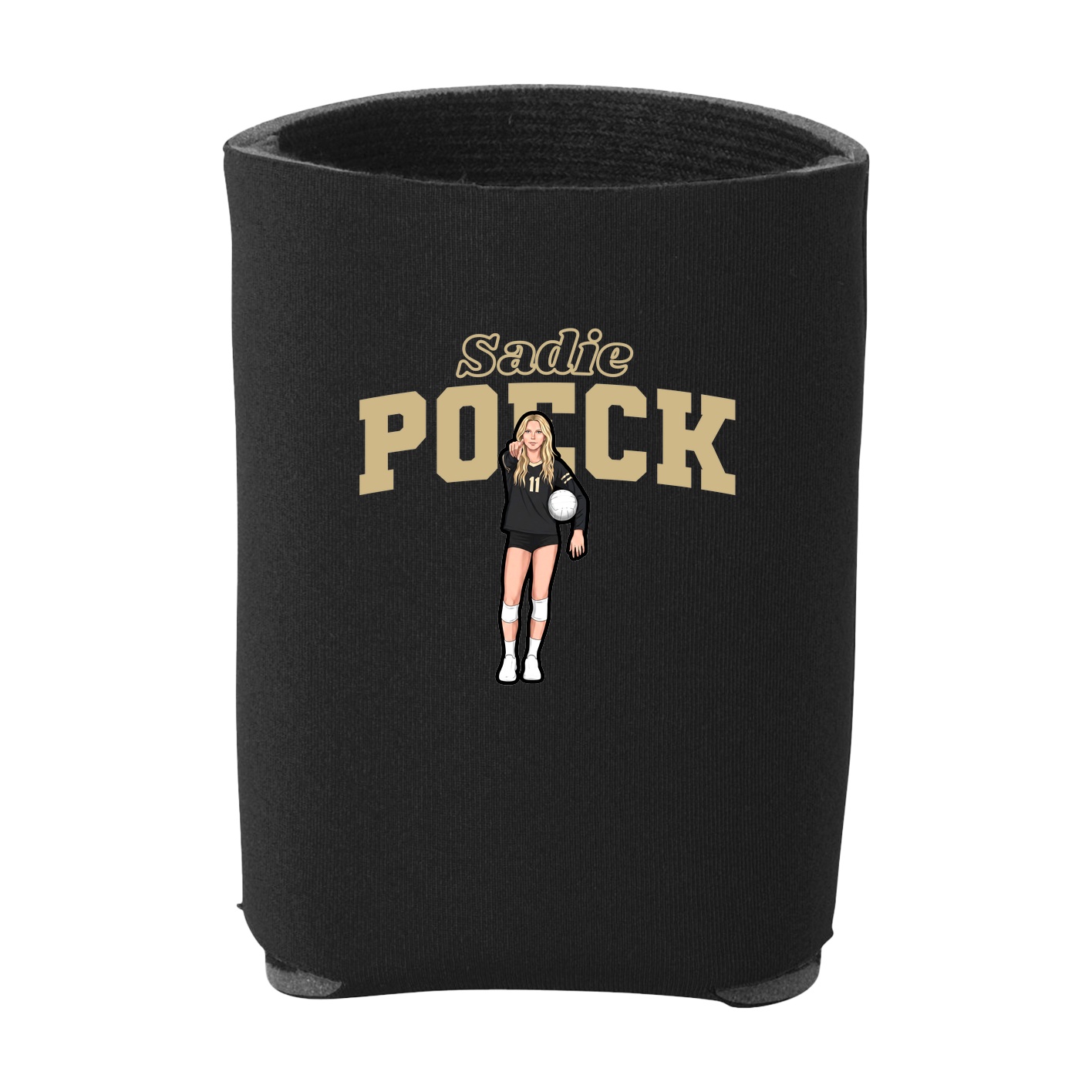 Can Holder — Name Arch in Black