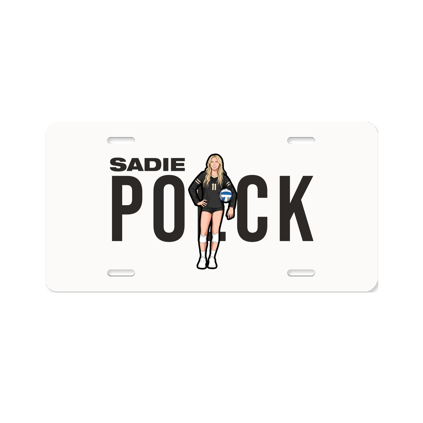 License Plate — Player Name in Classic