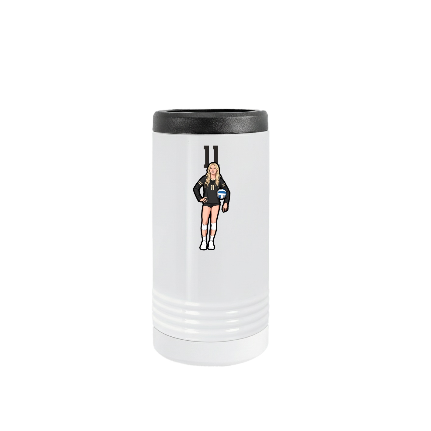 Slim Beverage Holder — Number Top in White