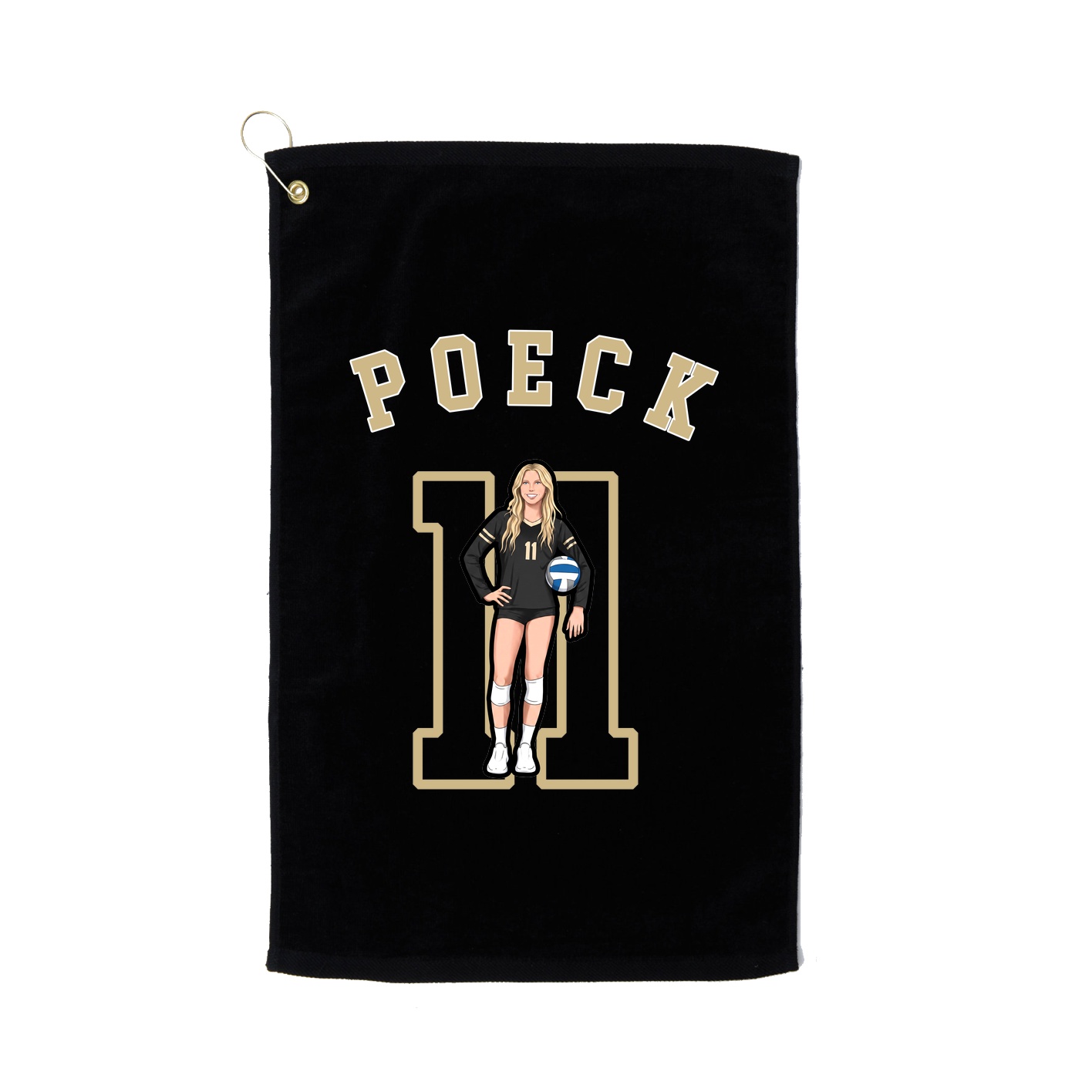 Golf Towel — Shirsey Arch in Black