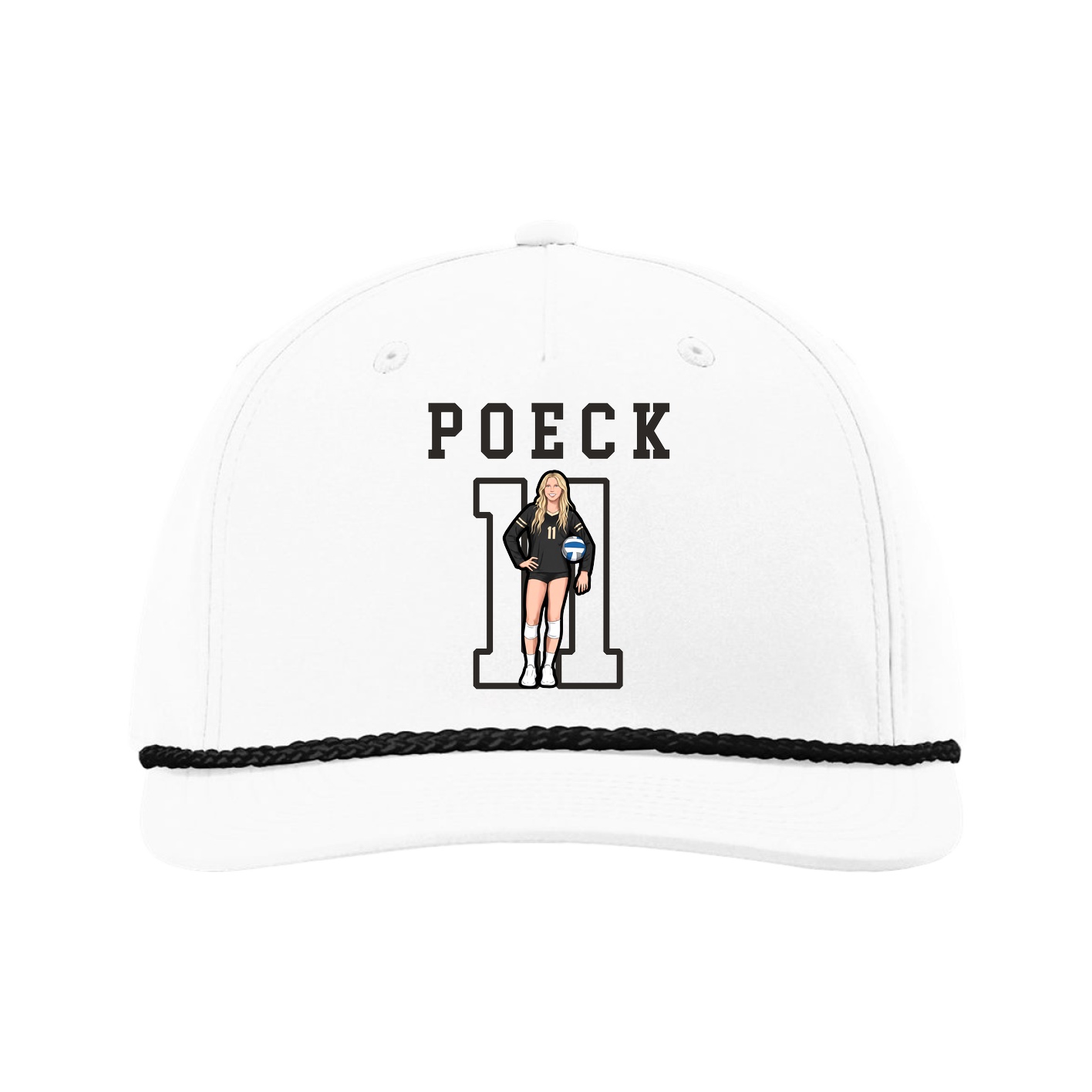 Five-Panel Classic Rope Cap — Shirsey in White