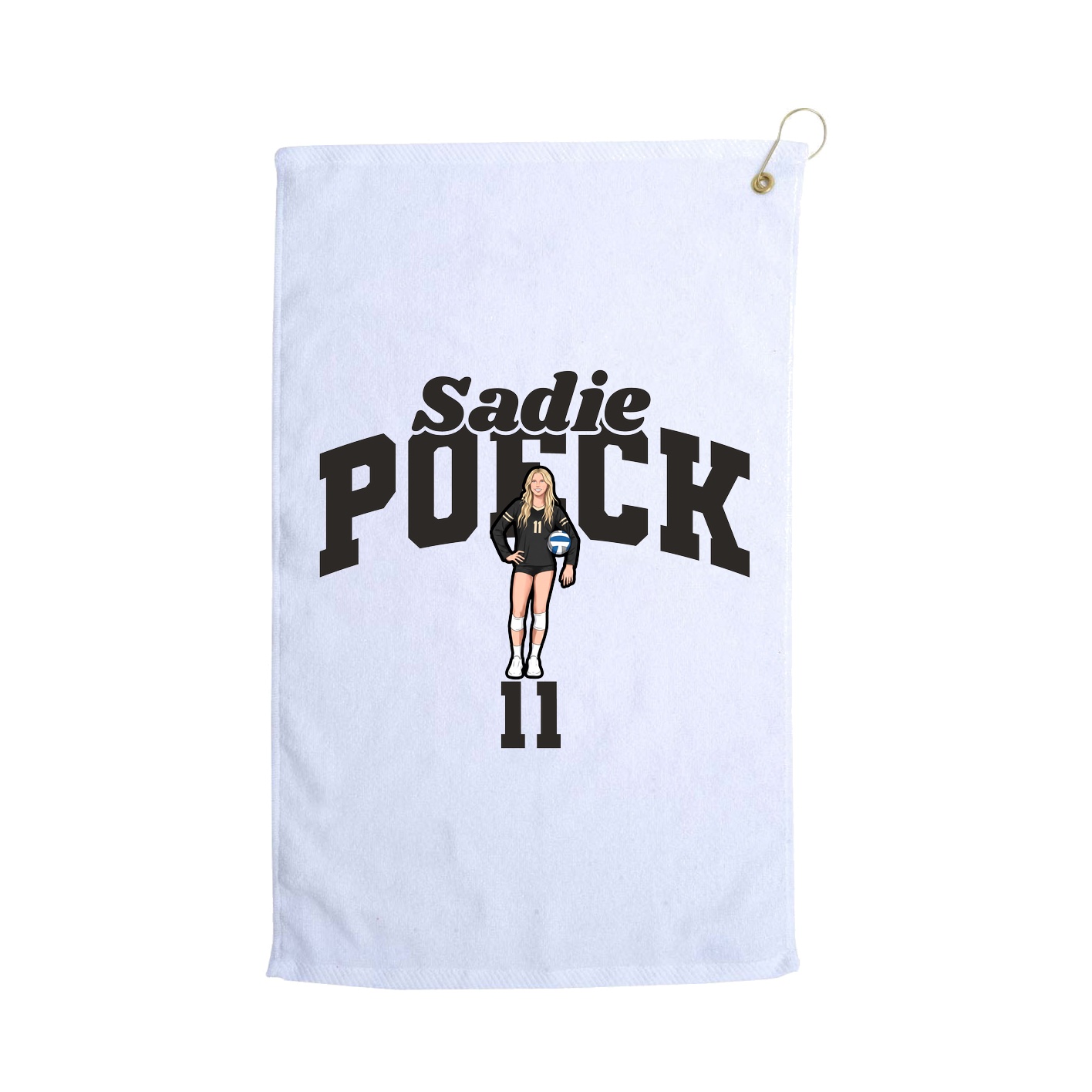 Golf Towel — Signature Arch in White