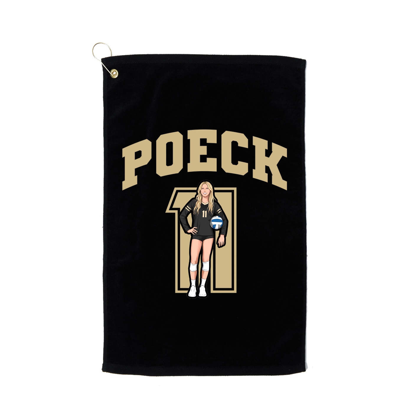 Golf Towel — Number in Black