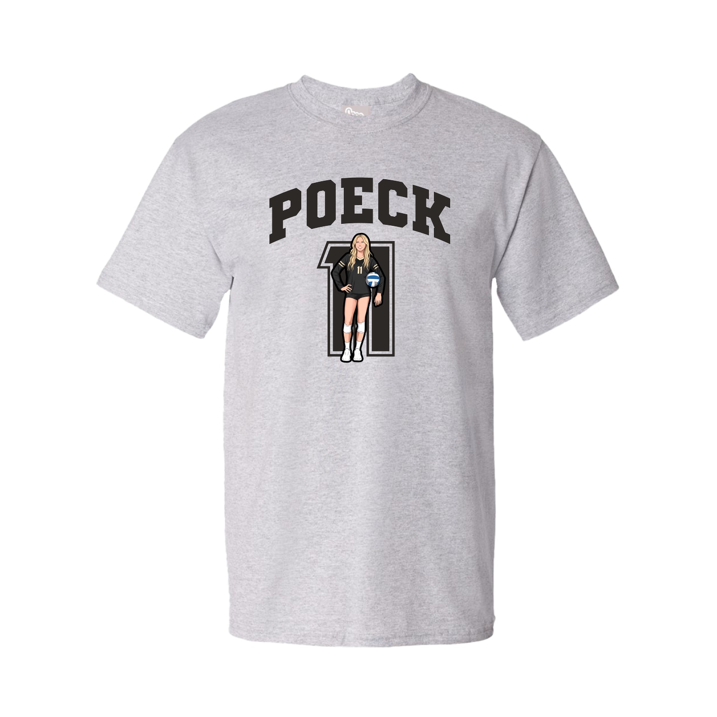 Youth Tee — Number in Grey