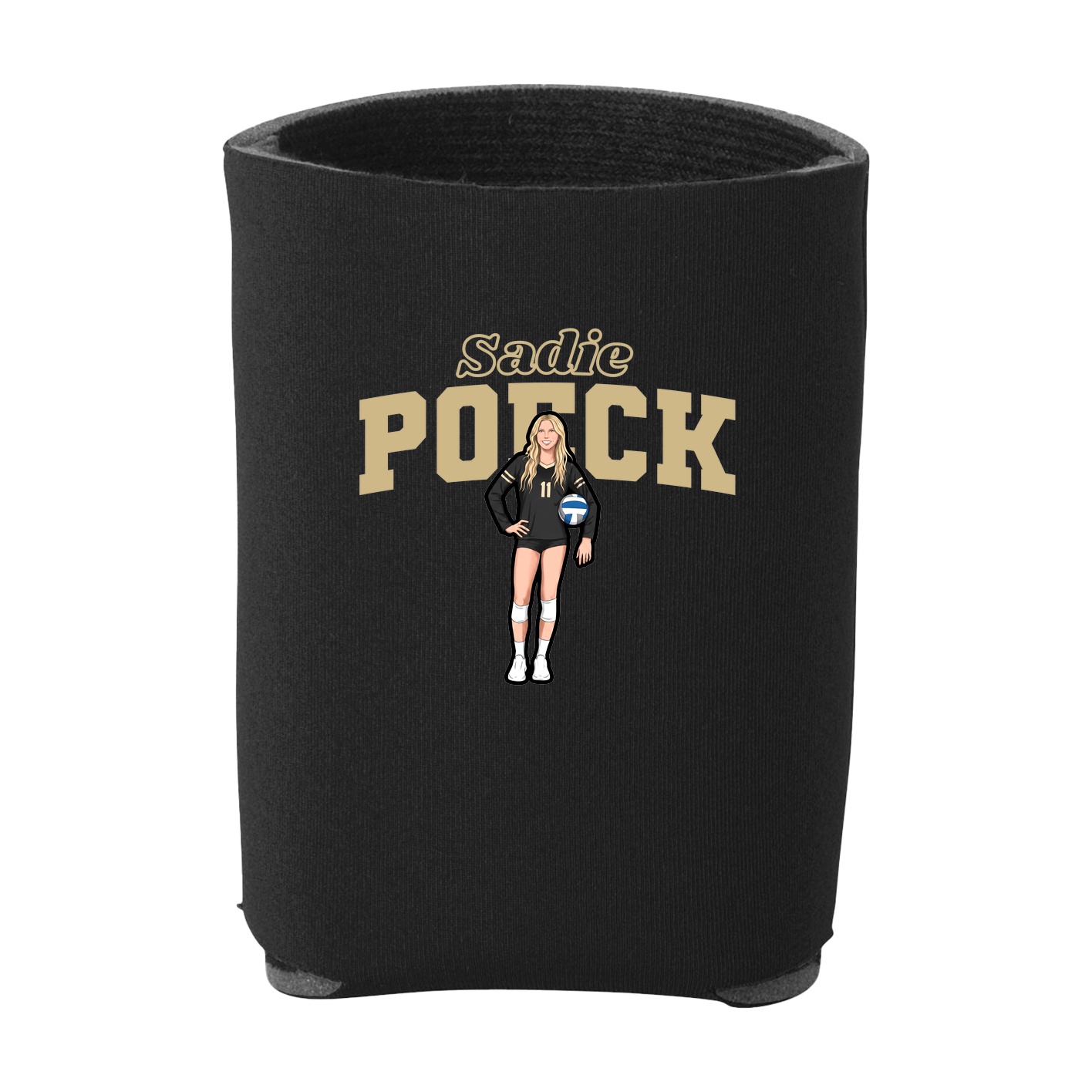 Can Holder — Name Arch in Black