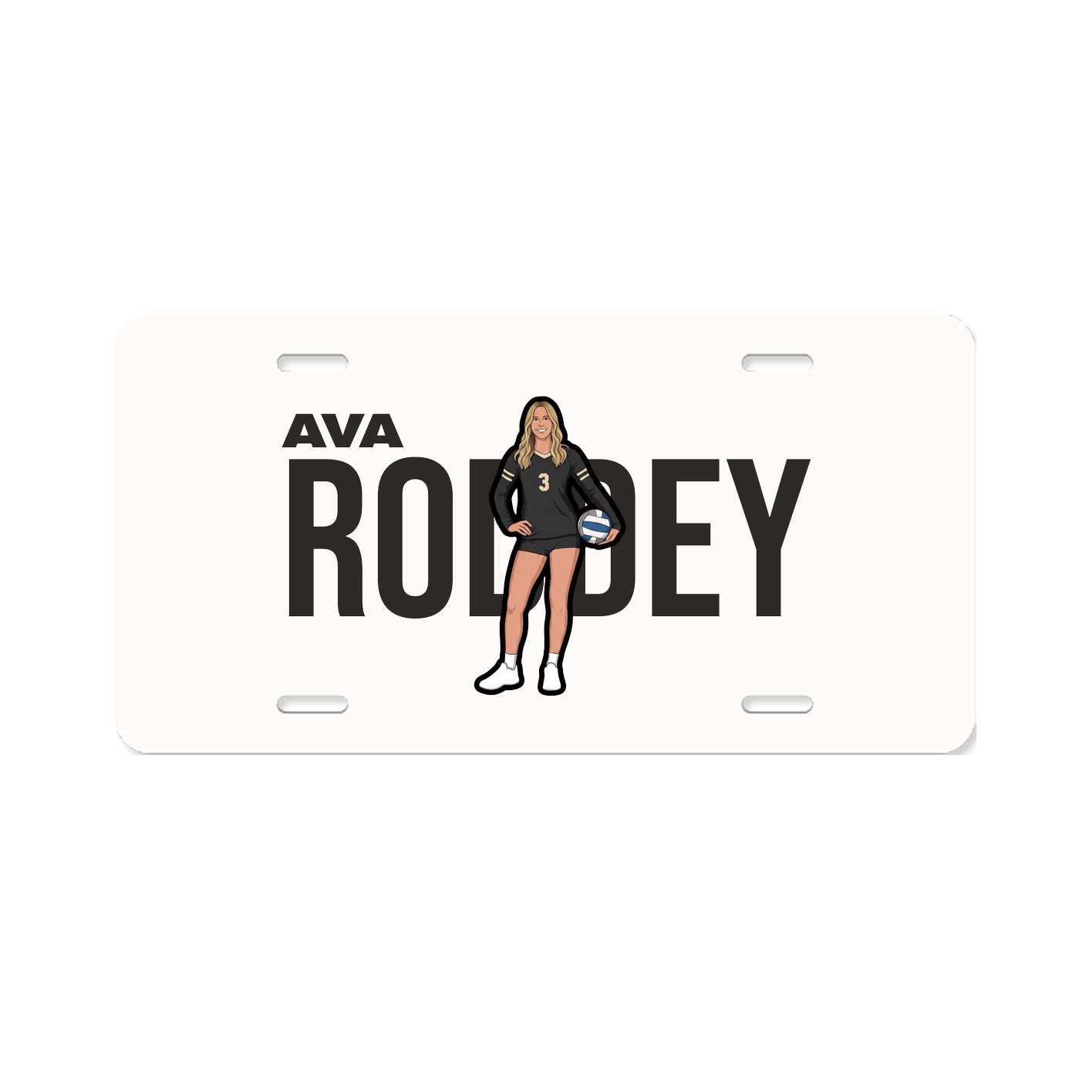 License Plate — Player Name in Classic