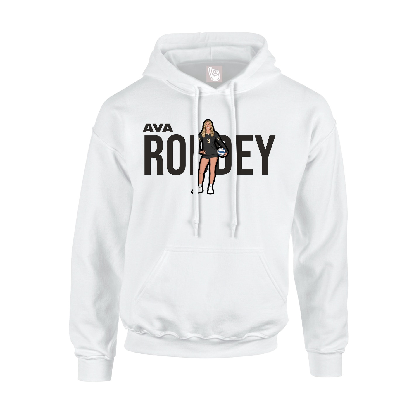 Youth Hoodie — Player Name in White