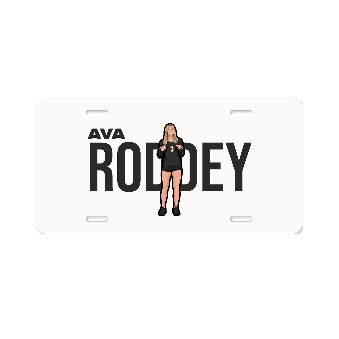 License Plate — Player Name in Classic
