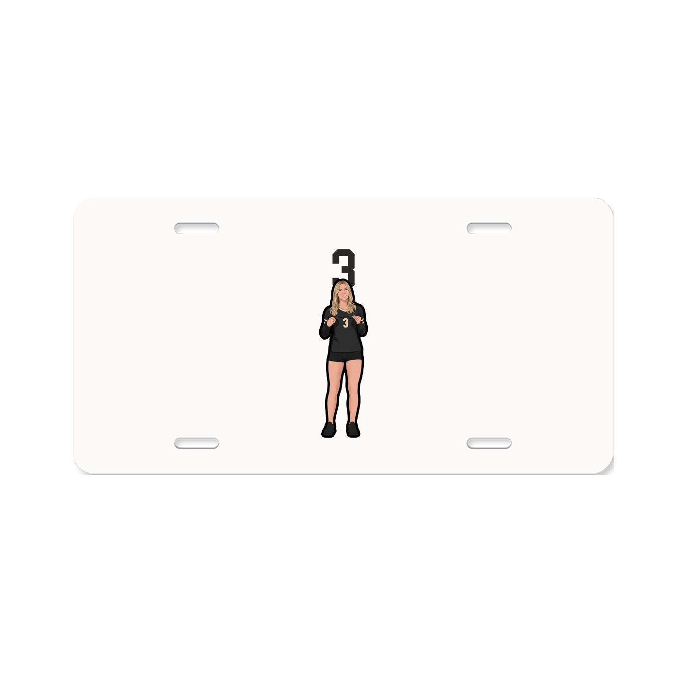License Plate — Number Top in Classic