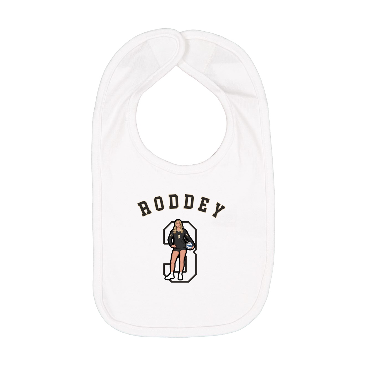 Infant Bib — Shirsey Arch in White