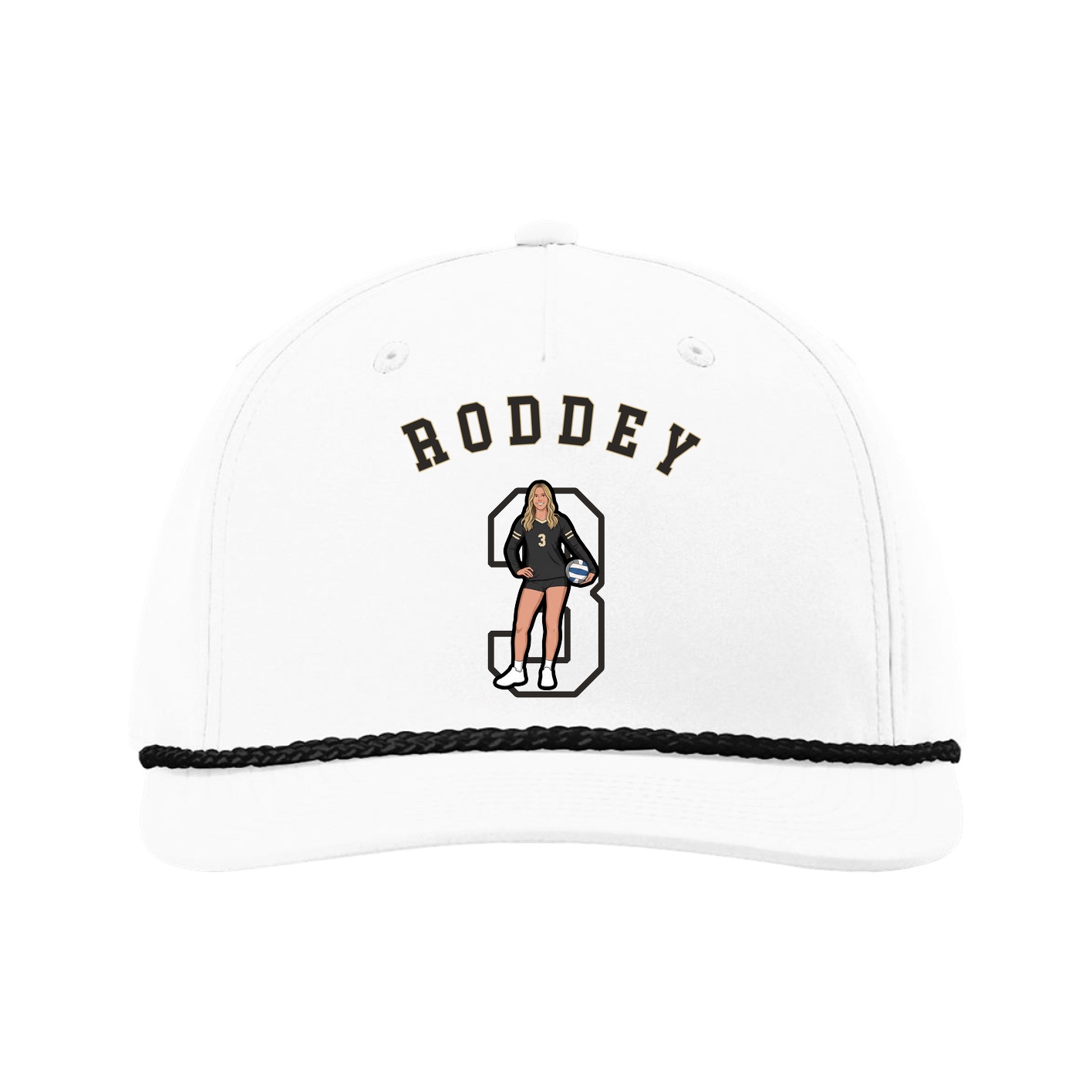 Five-Panel Classic Rope Cap — Shirsey Arch in White